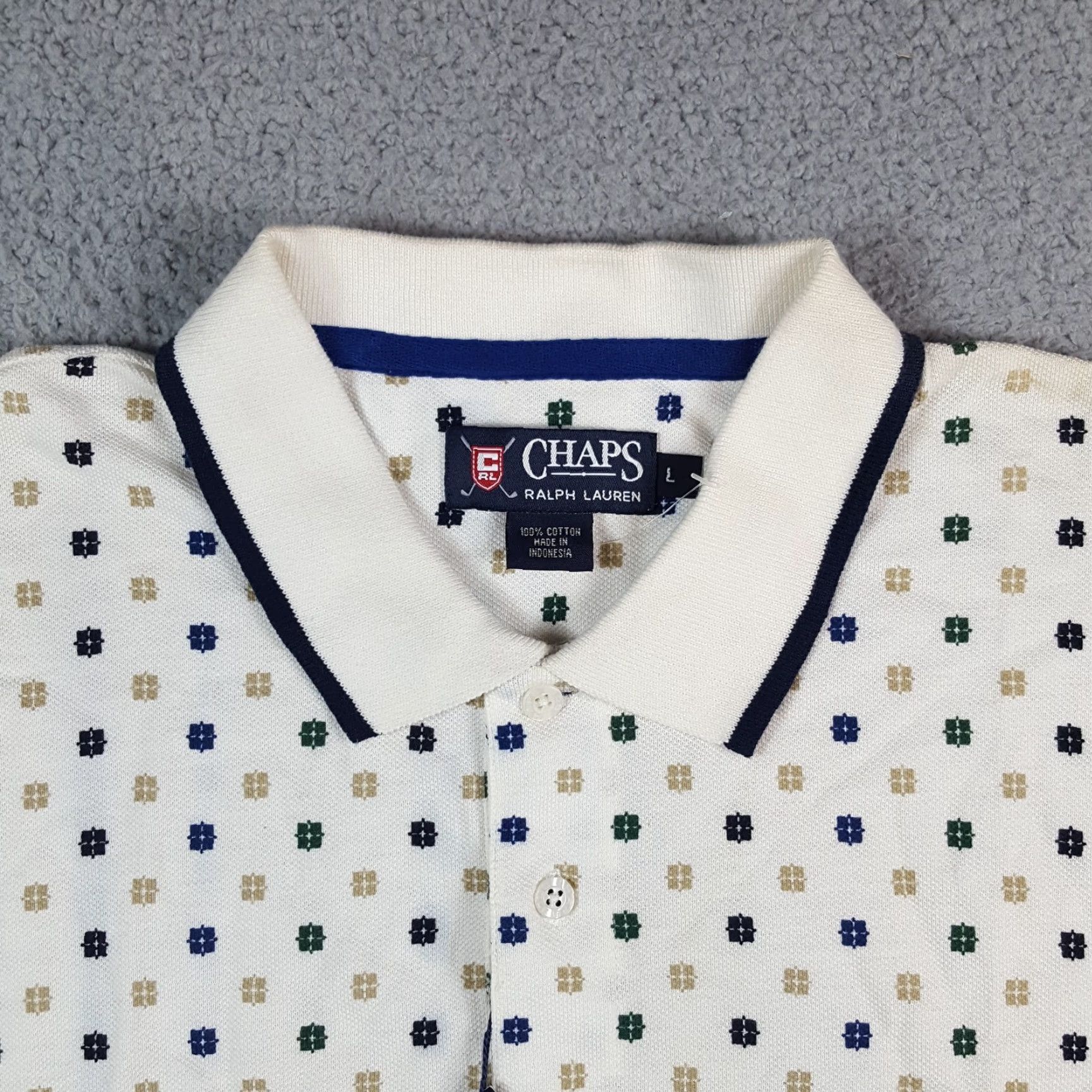 Ralph Lauren Vintage Chaps Golf Ralph Lauren Shield Logo Size L Preppy Polo Shirt Shirt Mens 90s White Cotton Knit Polo Shirt Size US L / EU 52-54 / 3 - 3 Thumbnail