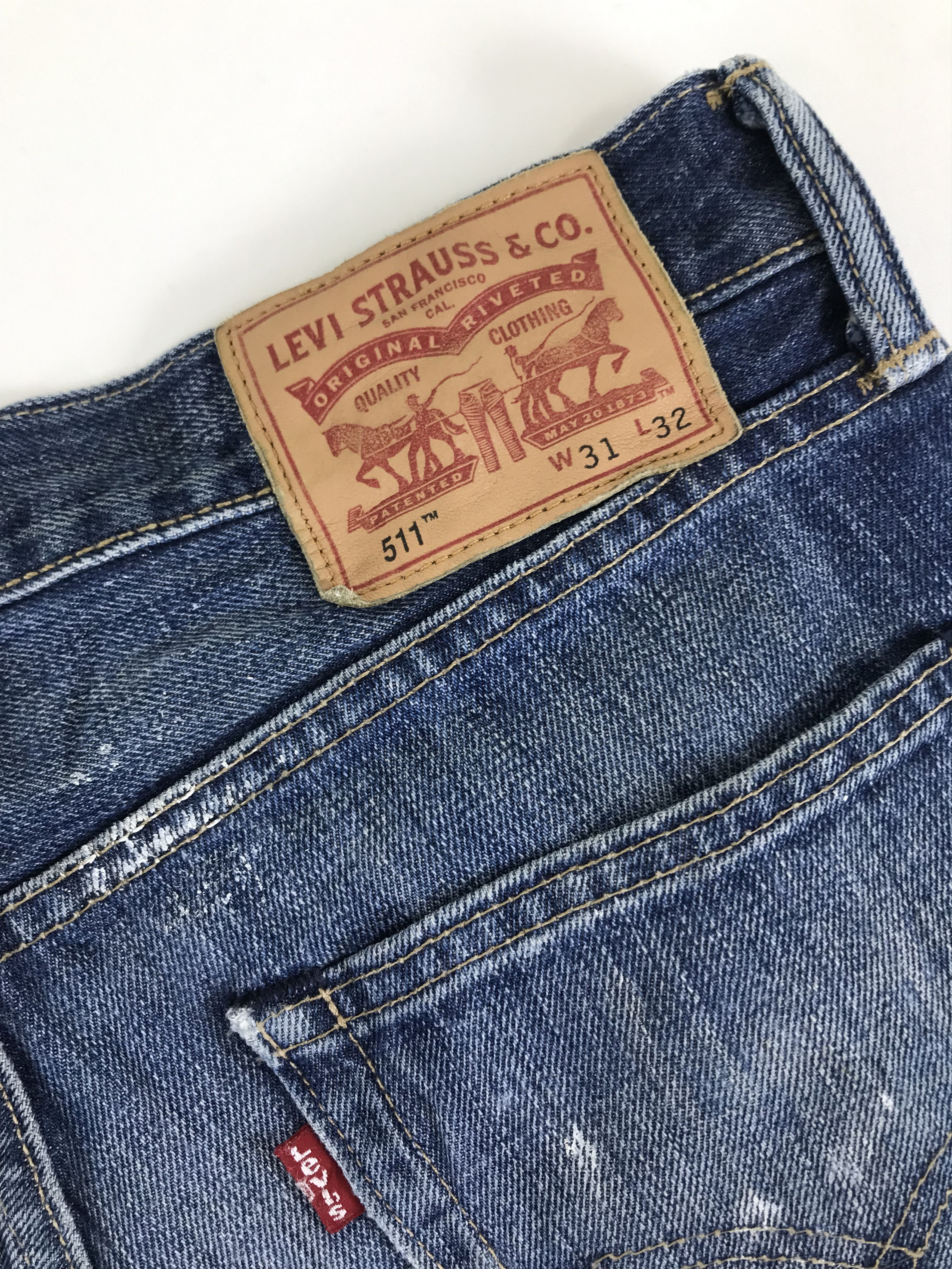 Levi's Vintage Levi's 511 Paint Splattered Jeans Size US 31 - 14 Thumbnail