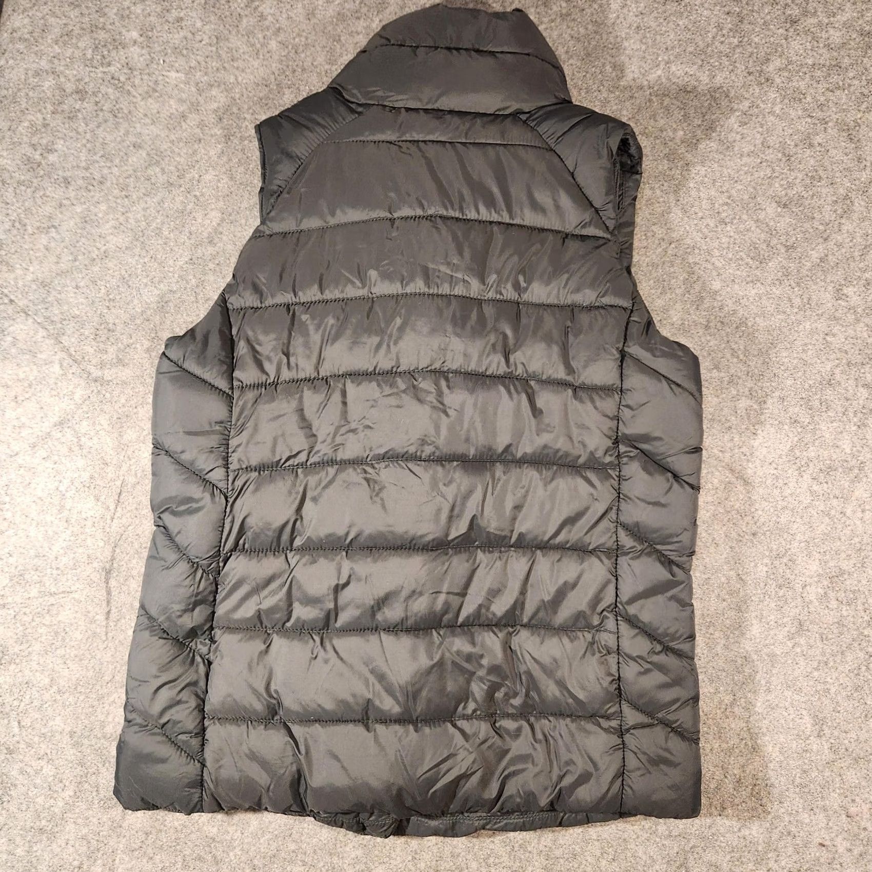 Vintage VINTAGE Original Puffer Vest Womens Medium Gray Asym Zip Funnel Neck Diagonal Quilted Size M / US 6-8 / IT 42-44 - 7 Thumbnail