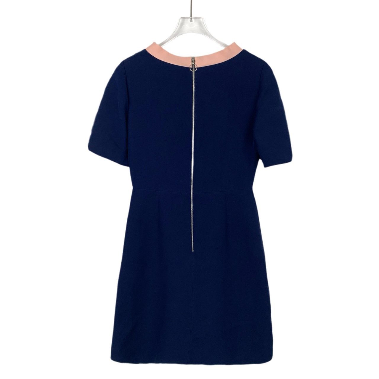 Gucci Gucci Dark Blue Silk Wool Blend Short Sleeve Dress K26WX Size XS / US 0-2 / IT 36-38 - 2 Thumbnail