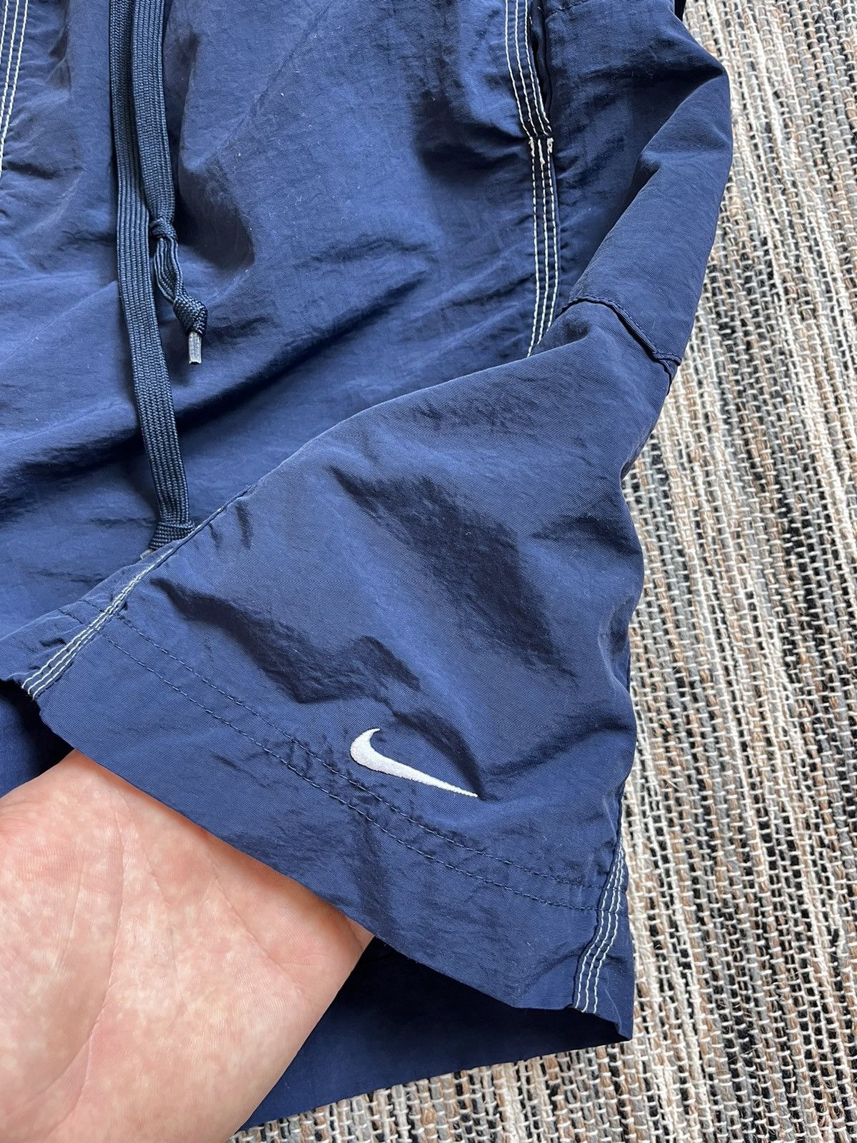 Nike × Vintage Vintage Nike Shorts sportswear blue white size L Size US 34 / EU 50 - 7 Thumbnail