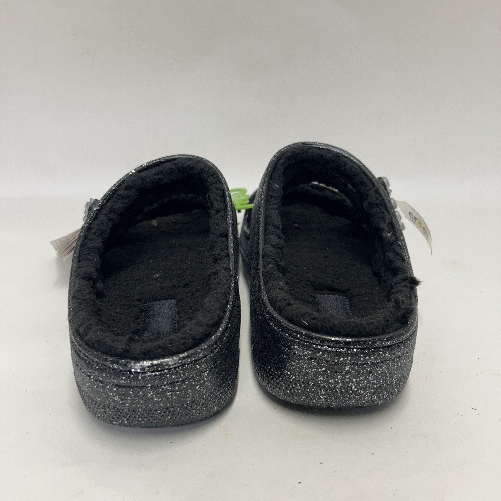 Crocs Crocs Classic Cozzzy Glitter Sandal “Black Silver” Size US 9 / IT 39 - 4 Thumbnail