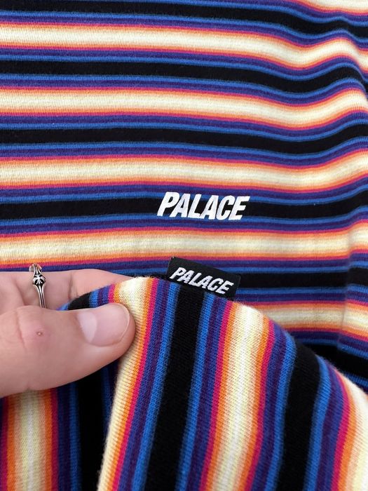 Palace Neon Stripe L/S Tee Shirt | Grailed