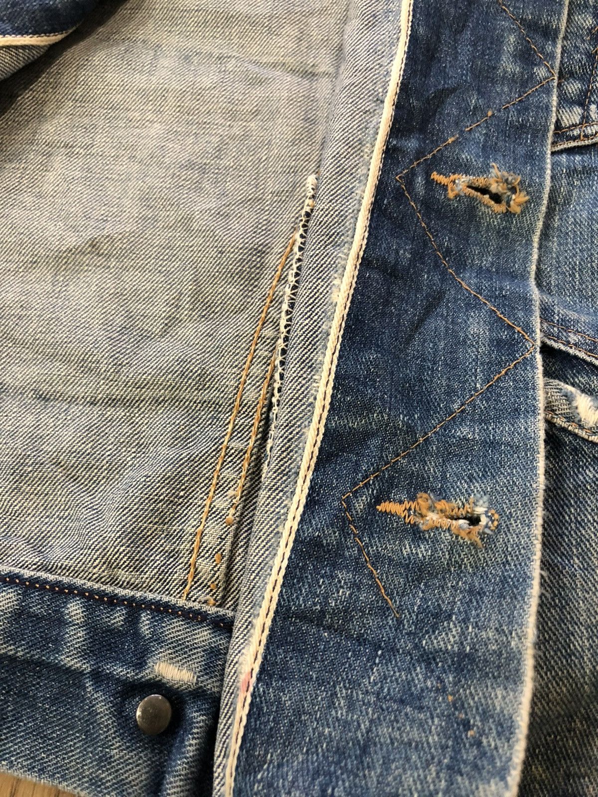 Vintage × Wrangler True vintage 70’s wrangler selvedge distressed denim Size US S / EU 44-46 / 1 - 18 Thumbnail