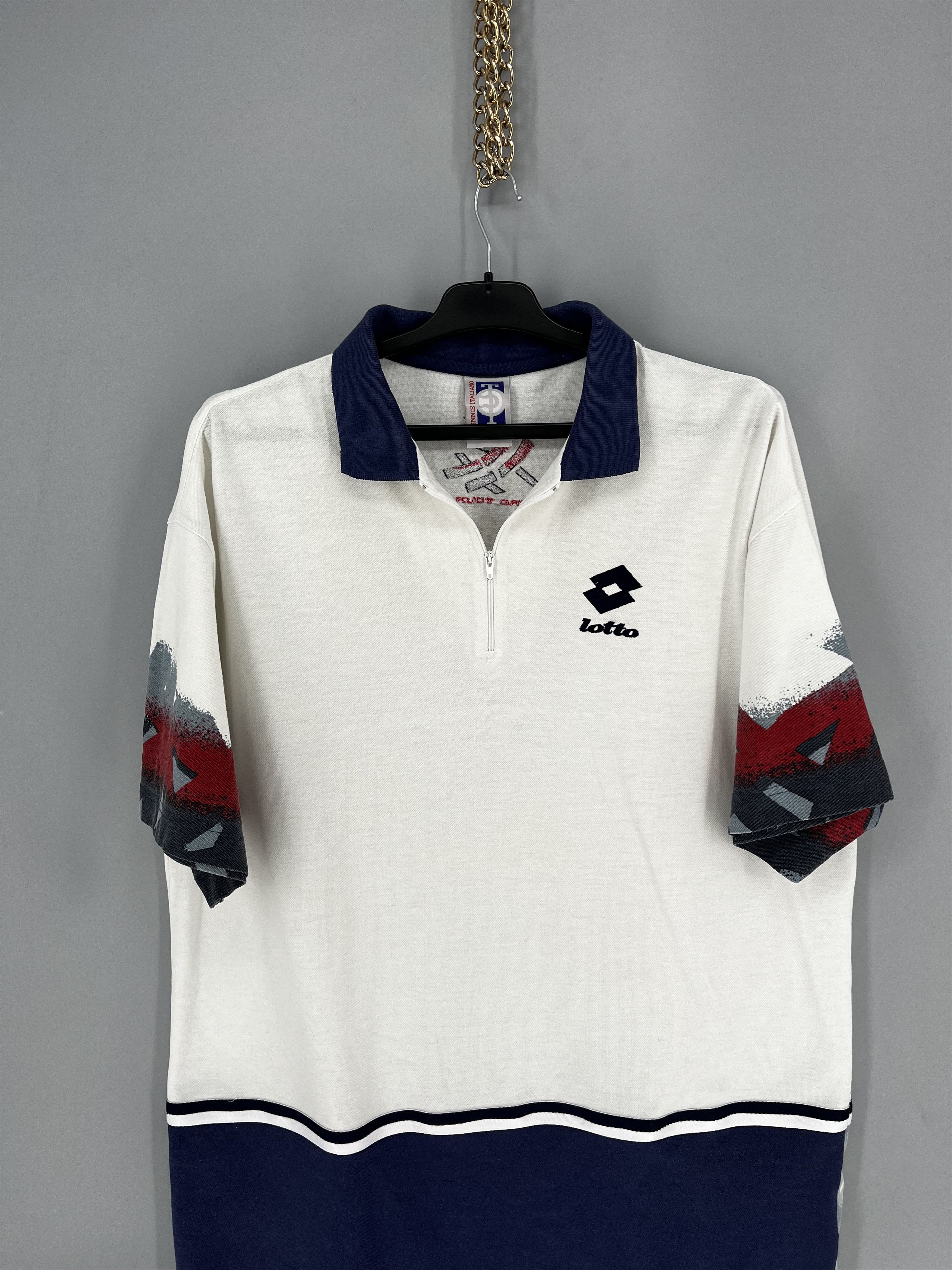 Vintage Vintage Lotto Q-Zip Polo Large TENNIS ITALIANO Size US L / EU 52-54 / 3 - 6 Thumbnail