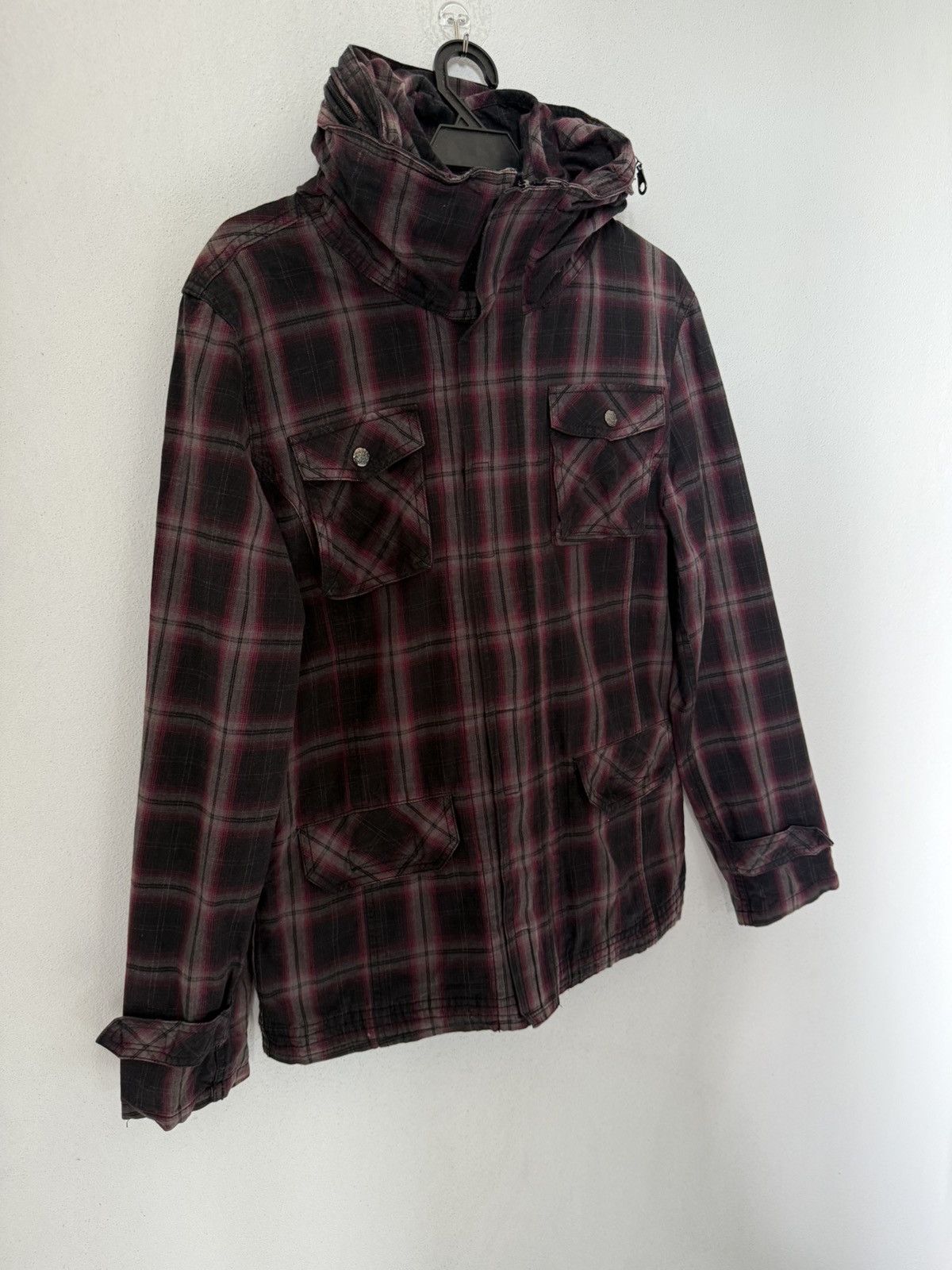 Japanese Brand Japan Brand Bulc Mountain Gothic Shadow Plaid Hidden Hoodie Size US M / EU 48-50 / 2 - 2 Thumbnail