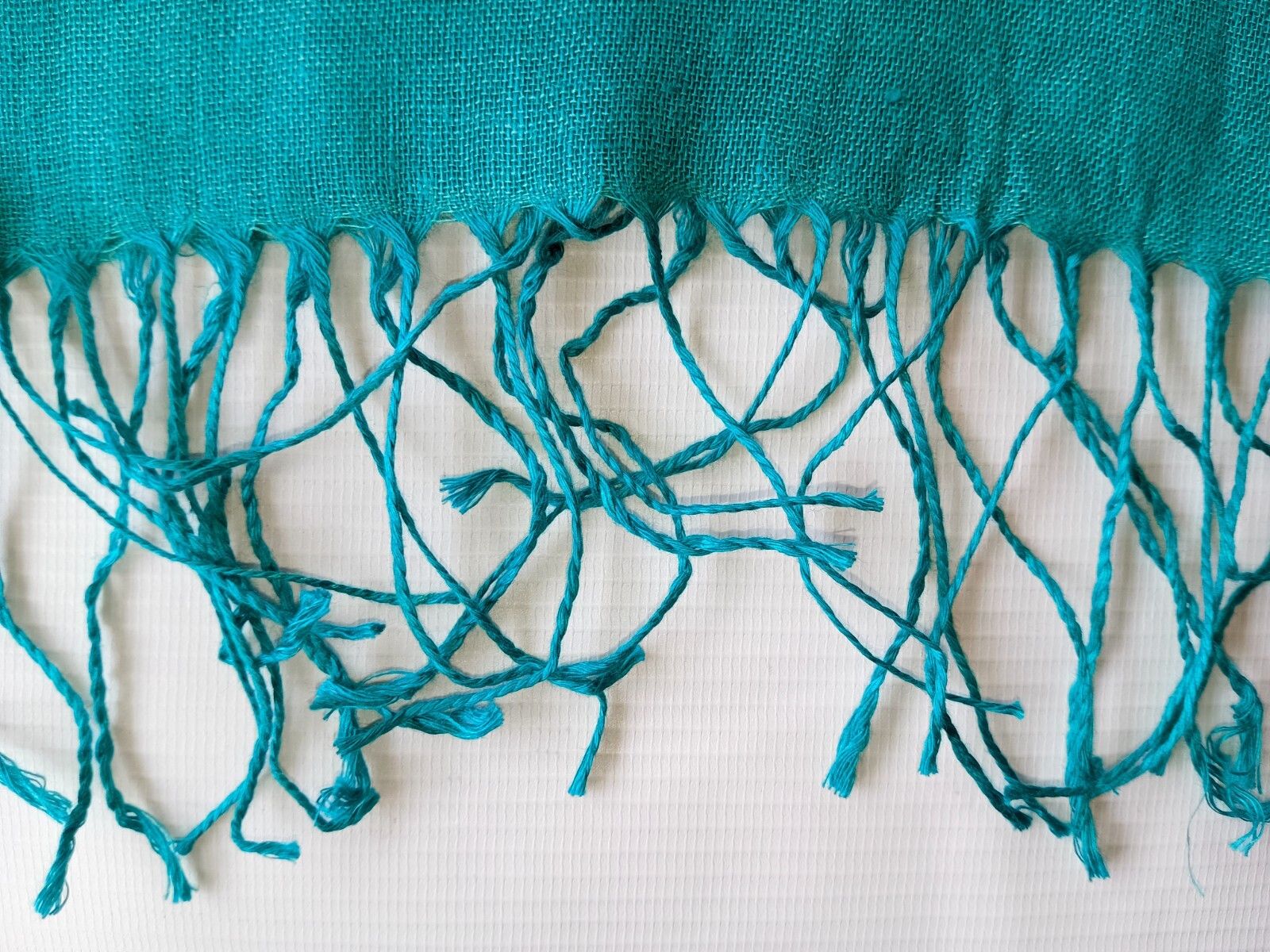 Michael Kors MICHAEL KORS MK Long Green Linen Blended Fabric Scarf Shawl Size ONE SIZE - 5 Thumbnail