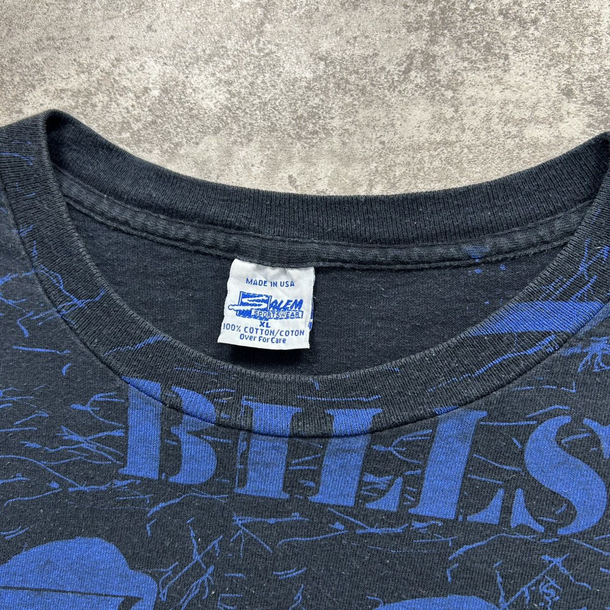 NFL × Salem Sportswear × Vintage VTG 90s NFL BUFFALO BILLS ALL OVER PRINT AOP T-SHIRT Size US XL / EU 56 / 4 - 4 Thumbnail