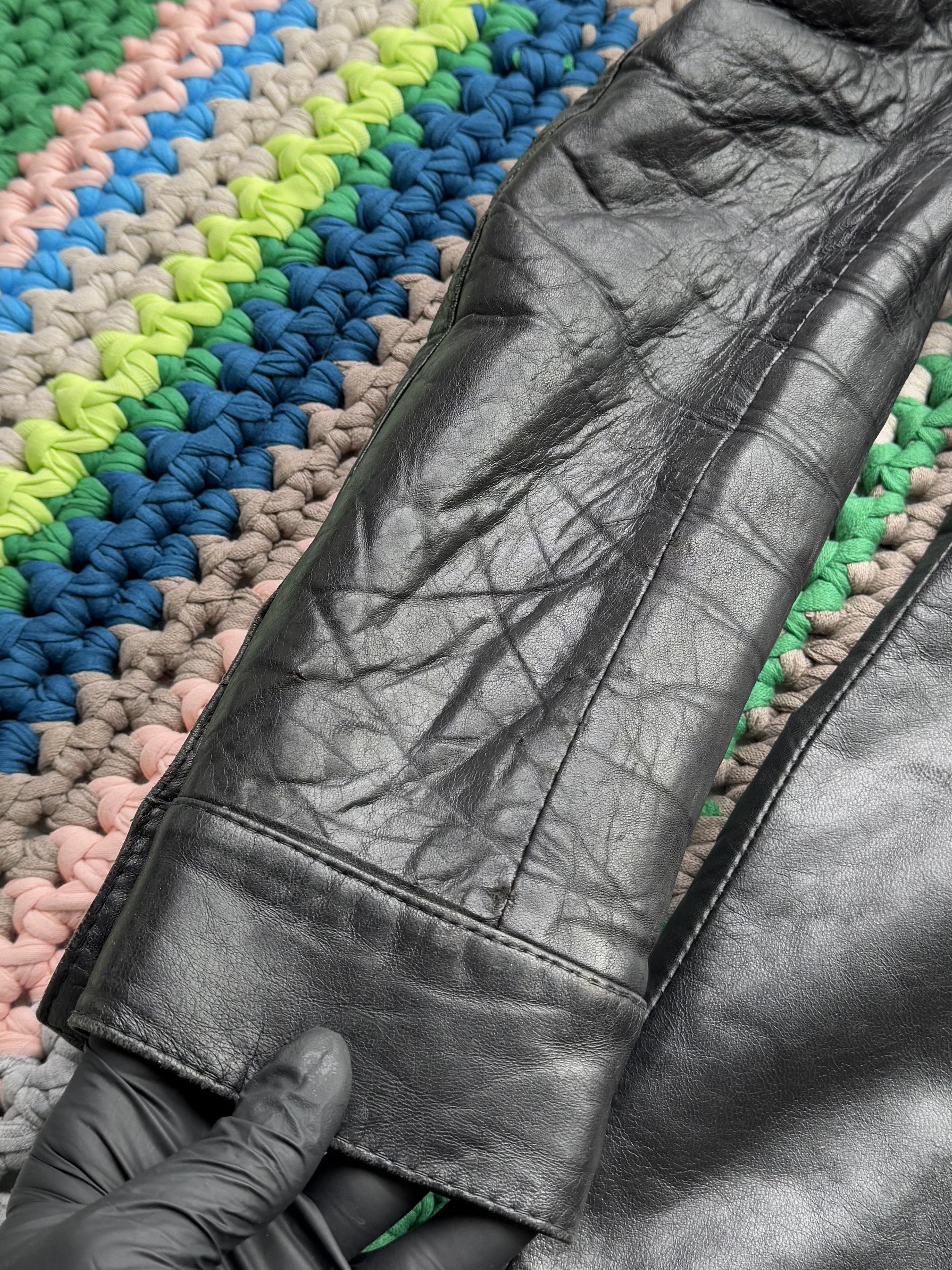 Vintage Vintage Leather Coat With Real Fur Details (V215)(D15) Size S / US 4 / IT 40 - 16 Thumbnail