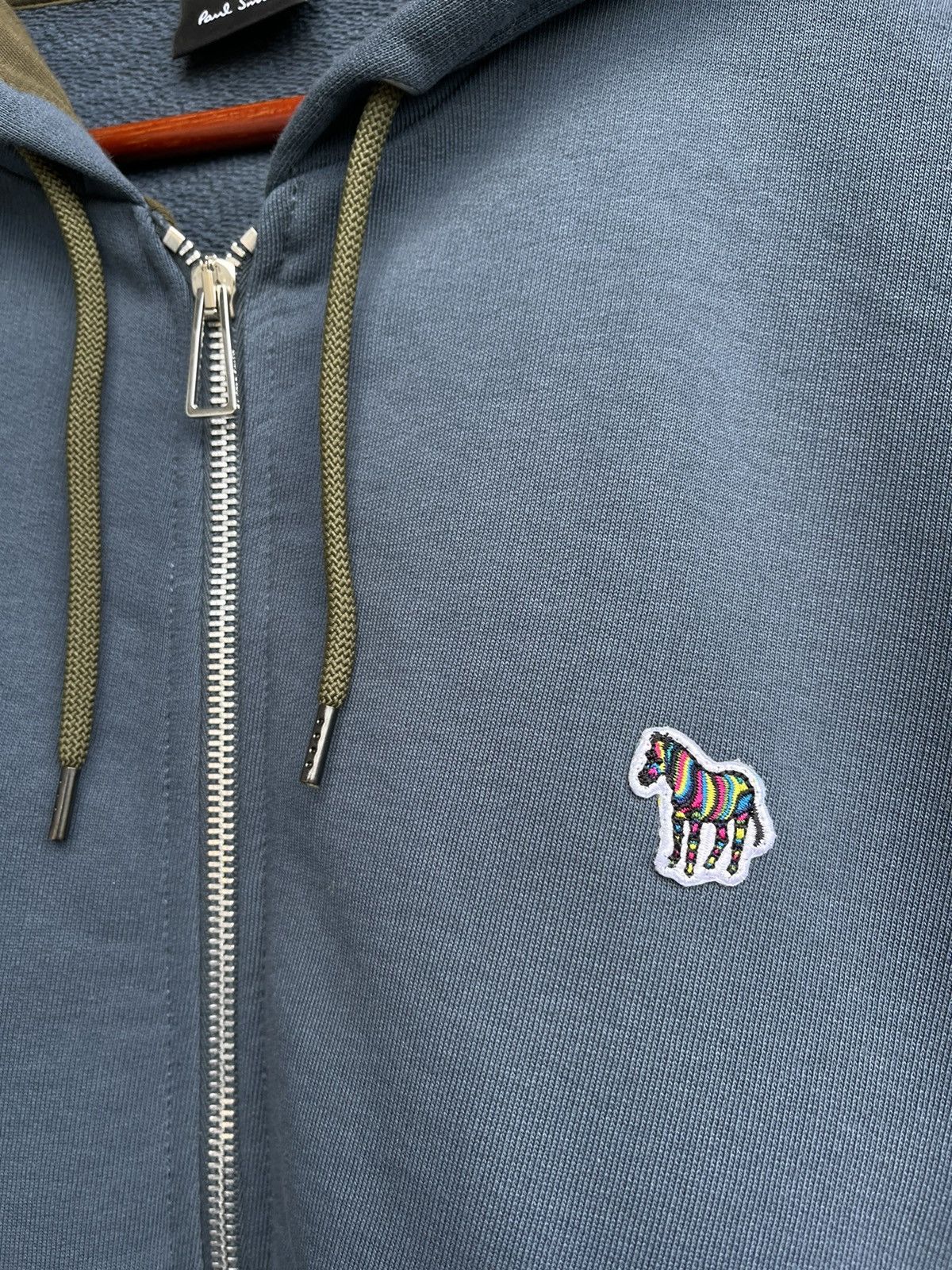Paul Smith Paul Smith Heavy Organic Cotton Zip-Front Zebra Logo Hoodie Size US L / EU 52-54 / 3 - 3 Thumbnail
