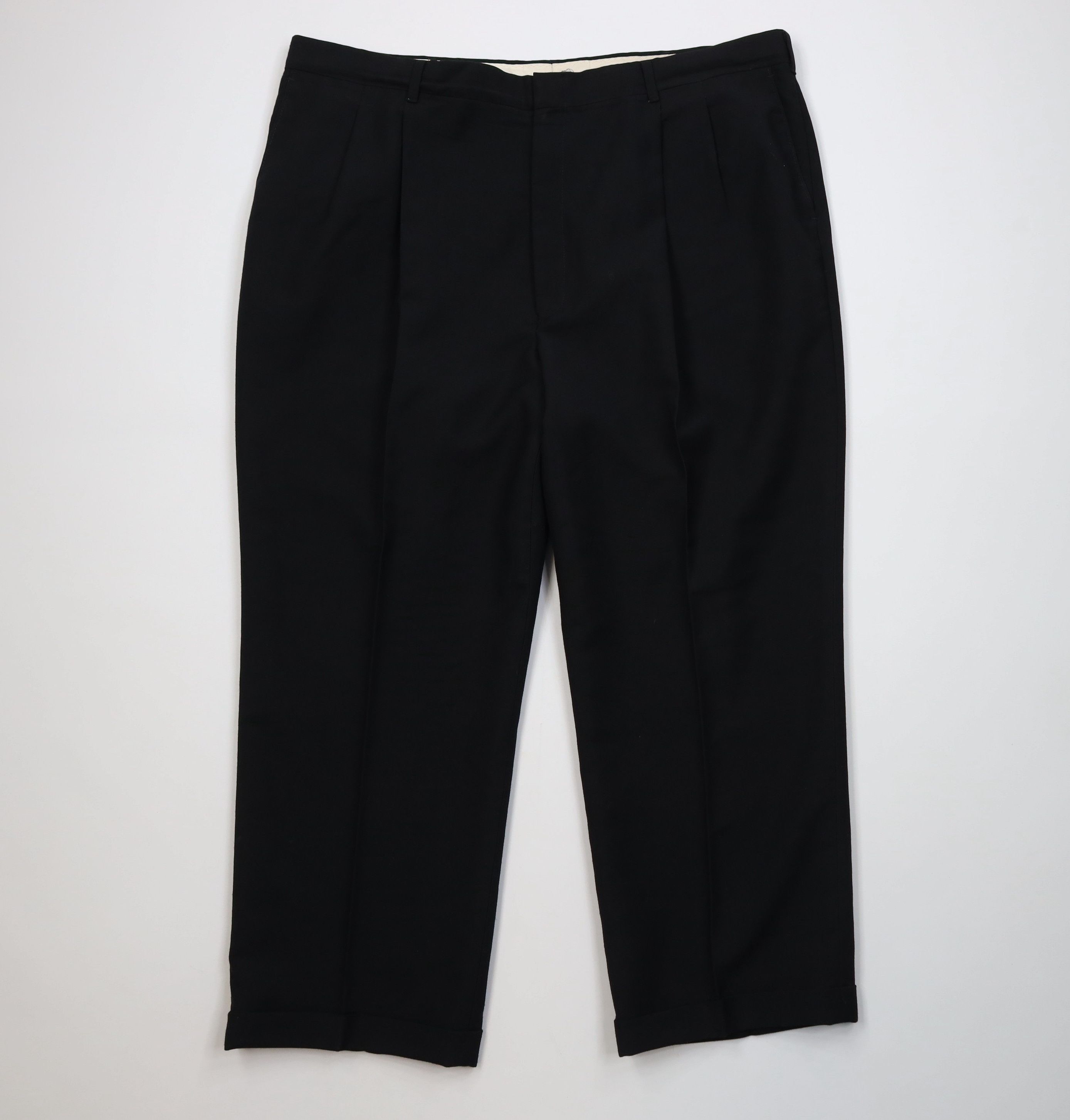 Vintage Vintage 70s Streetwear Wool Blend Knit Wide Leg Chino Pants Size US 42 / EU 58 - 1 Thumbnail
