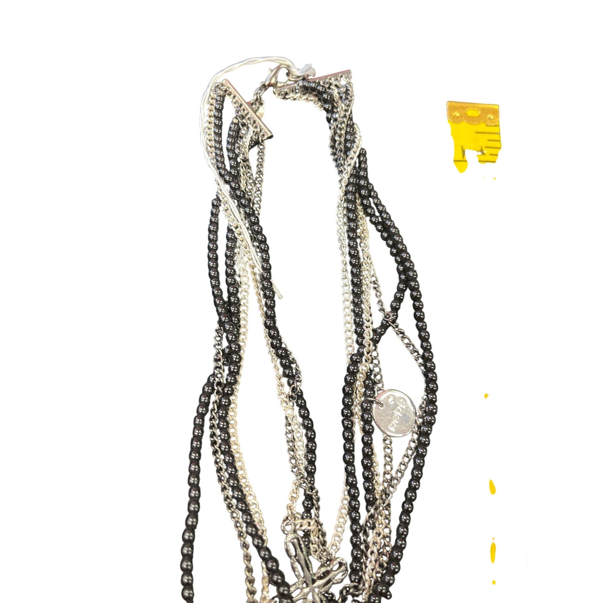Bebe Bebe wms silver black beaded multi cross charms necklace SKU Size ONE SIZE - 3 Thumbnail