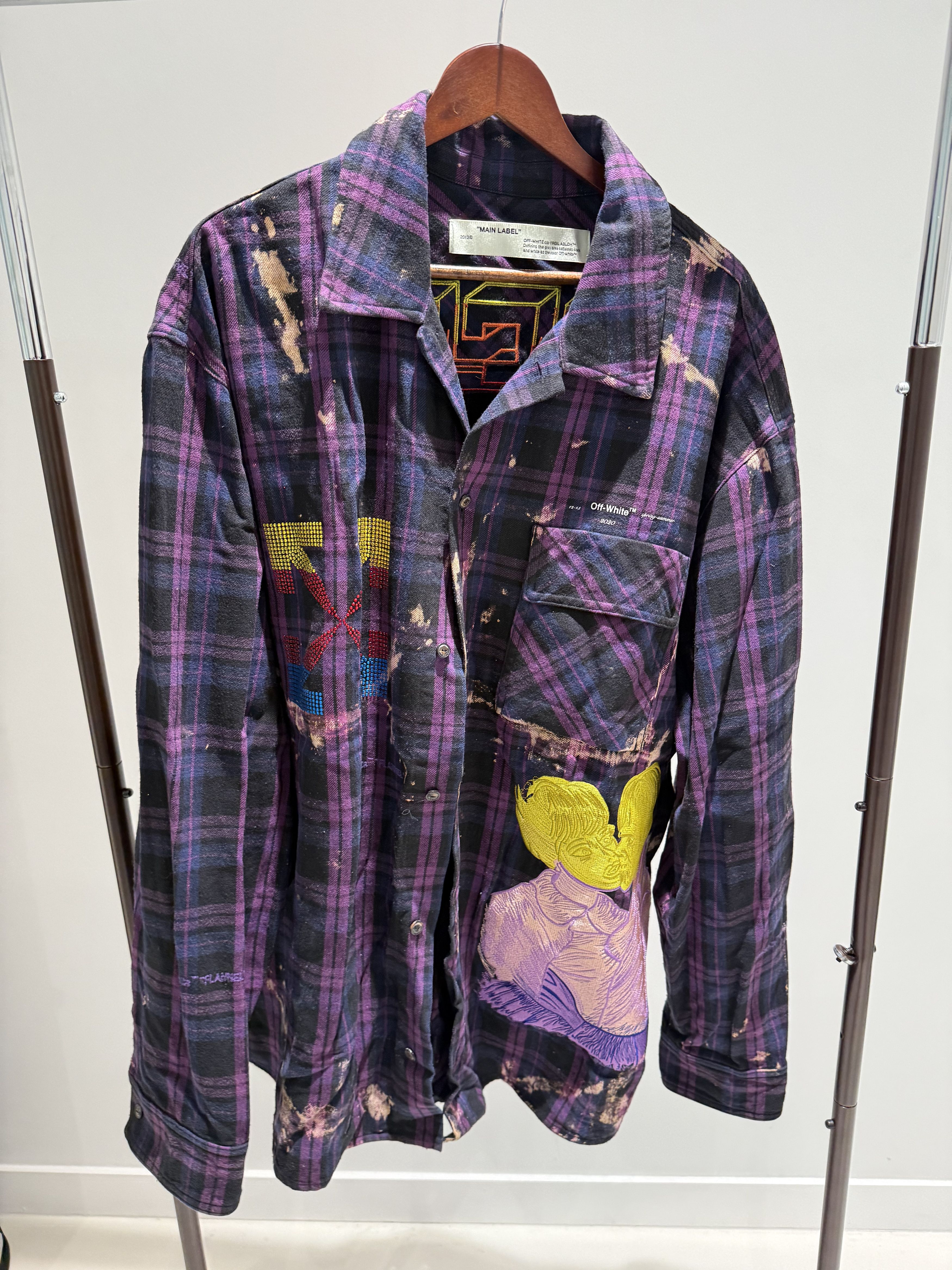 Off-White Off-White flannel crystal kiss checkered shirt Size US XL / EU 56 / 4 - 1 Thumbnail