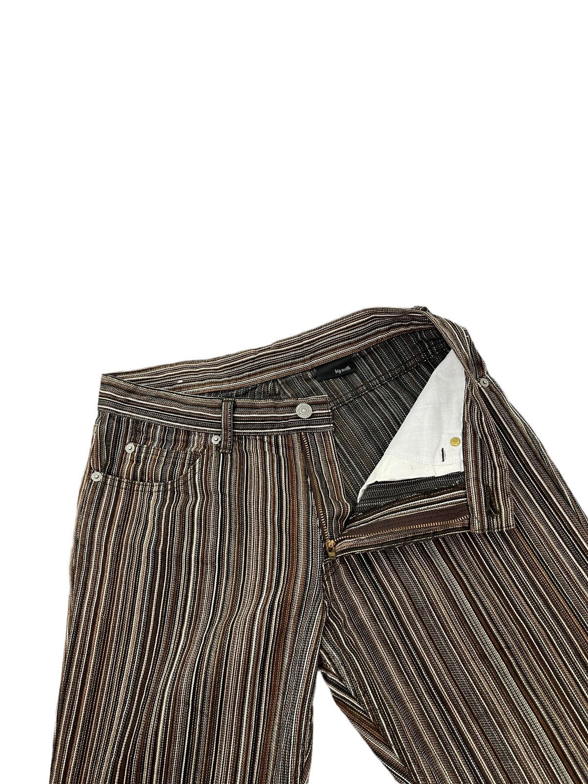 Japanese Brand Flare Jeans Striped Big Smith Japan Boot Cut 6🟦2 Size US 31 - 9 Thumbnail