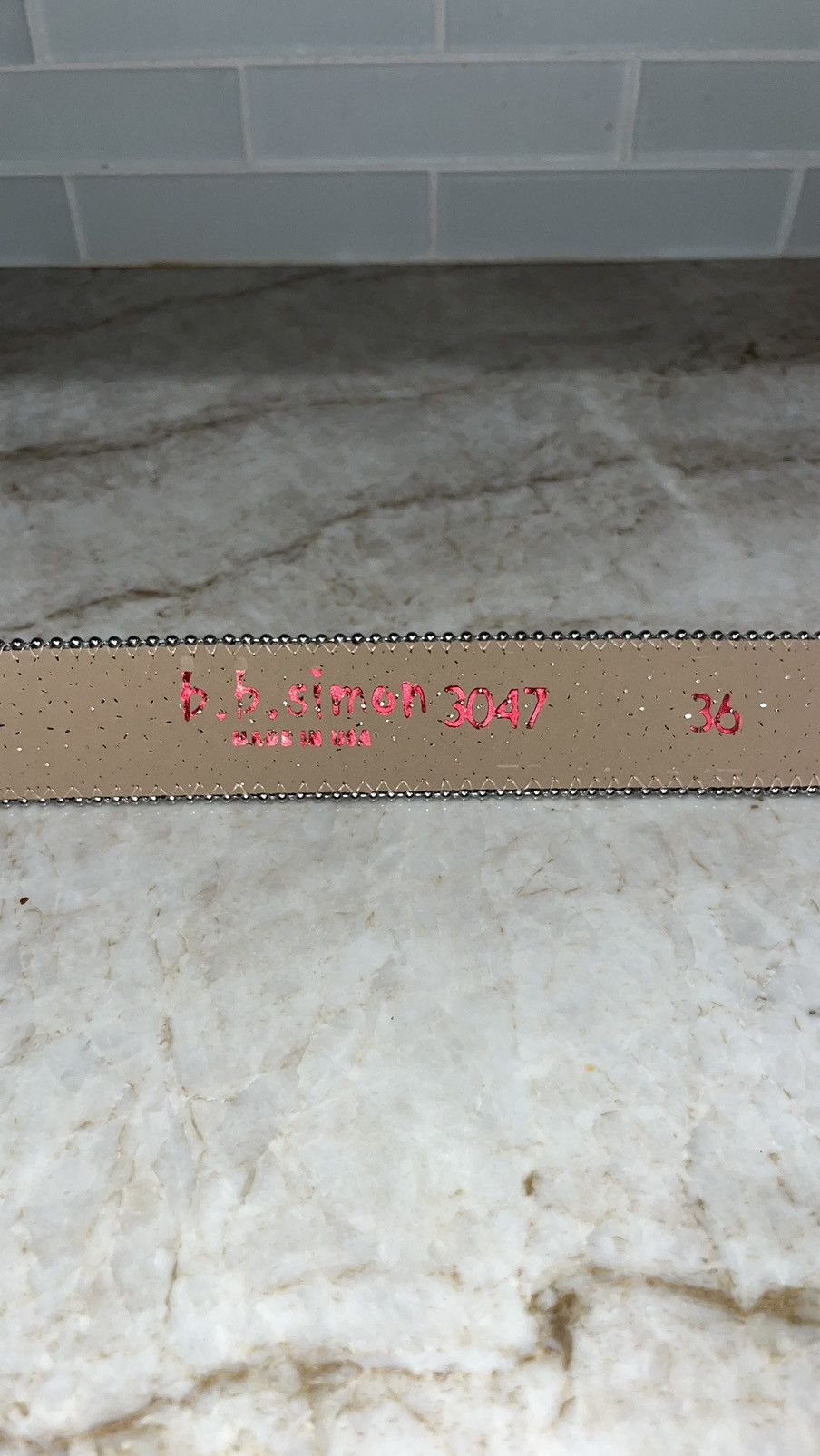 B.B. Simon Bb Simon belt Size 36 - 2 Thumbnail