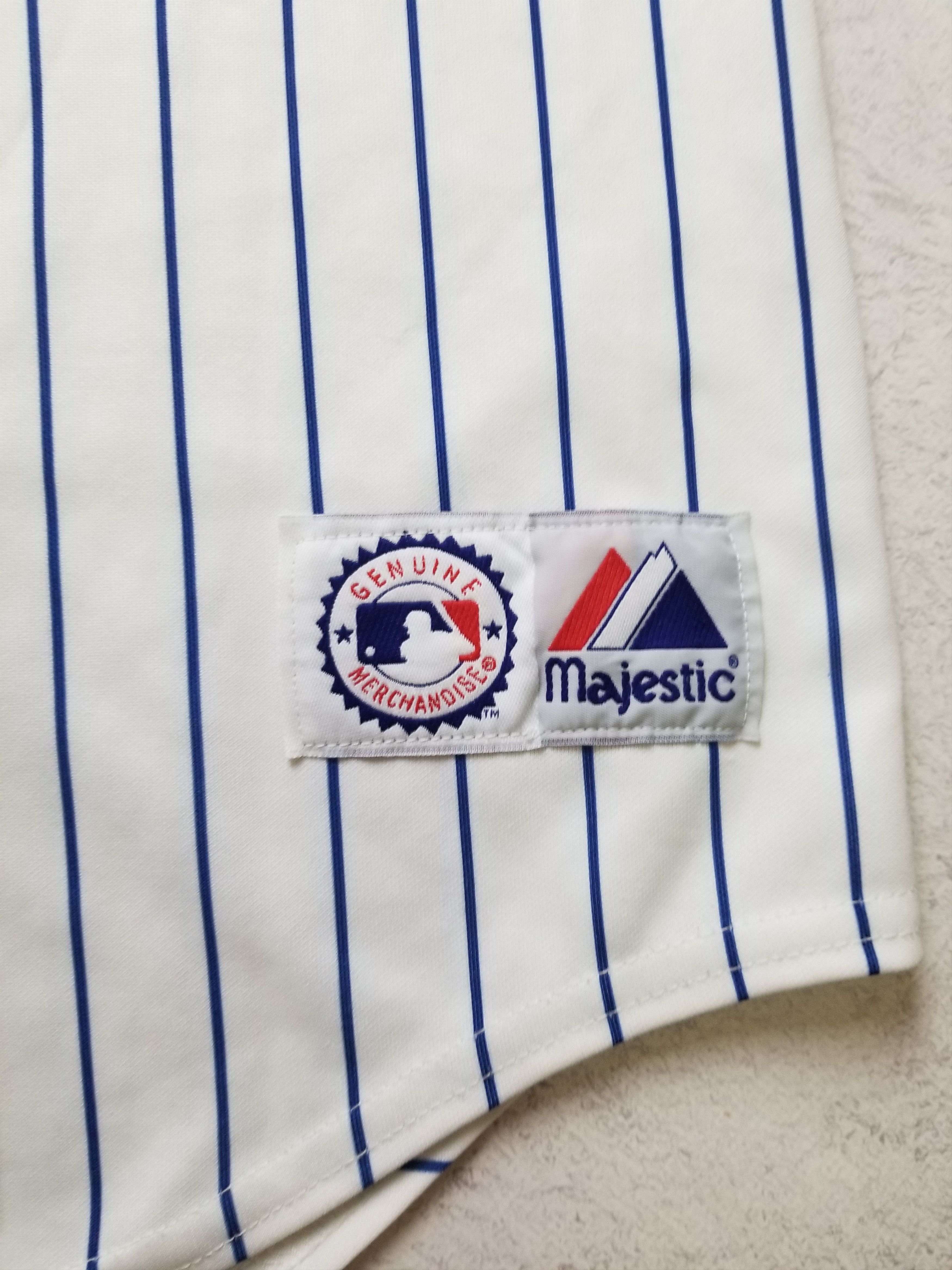 Majestic VTG New York Mets Majestic Pinstripe Stitched Jersey Size US L / EU 52-54 / 3 - 15 Thumbnail