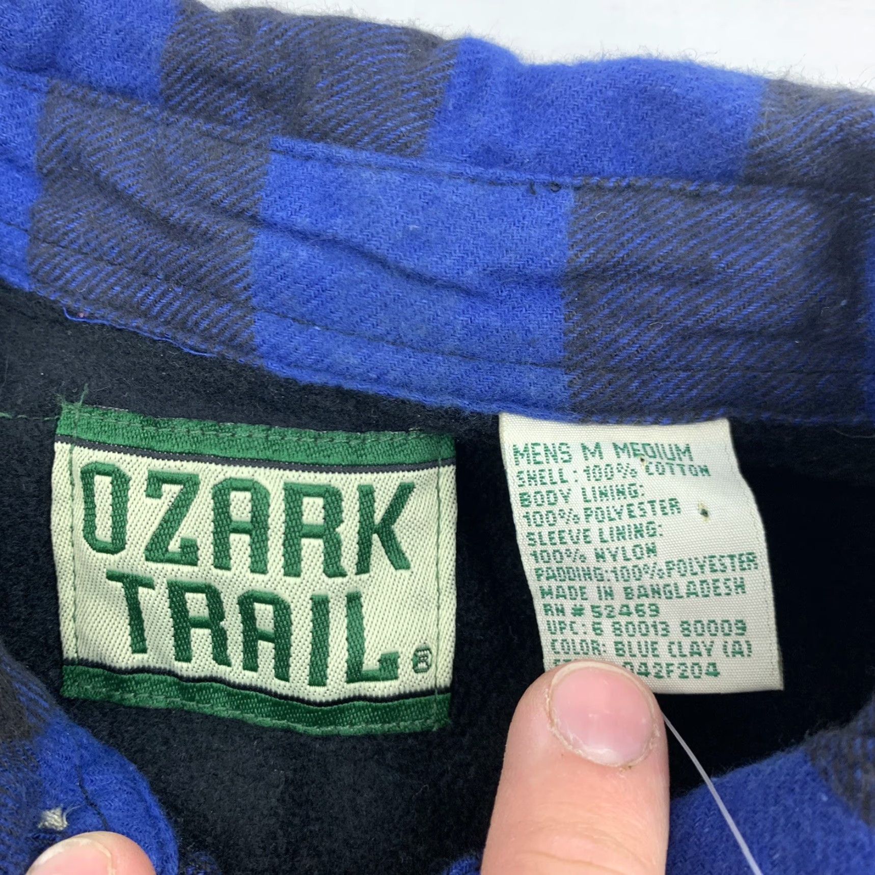 Vintage VINTAGE Ozark Trail Fleece Lined Flannel Shirt Mens Adult Medium Blue Plaid 90s Y2K Outdoor Casual Size US M / EU 48-50 / 2 - 2 Thumbnail
