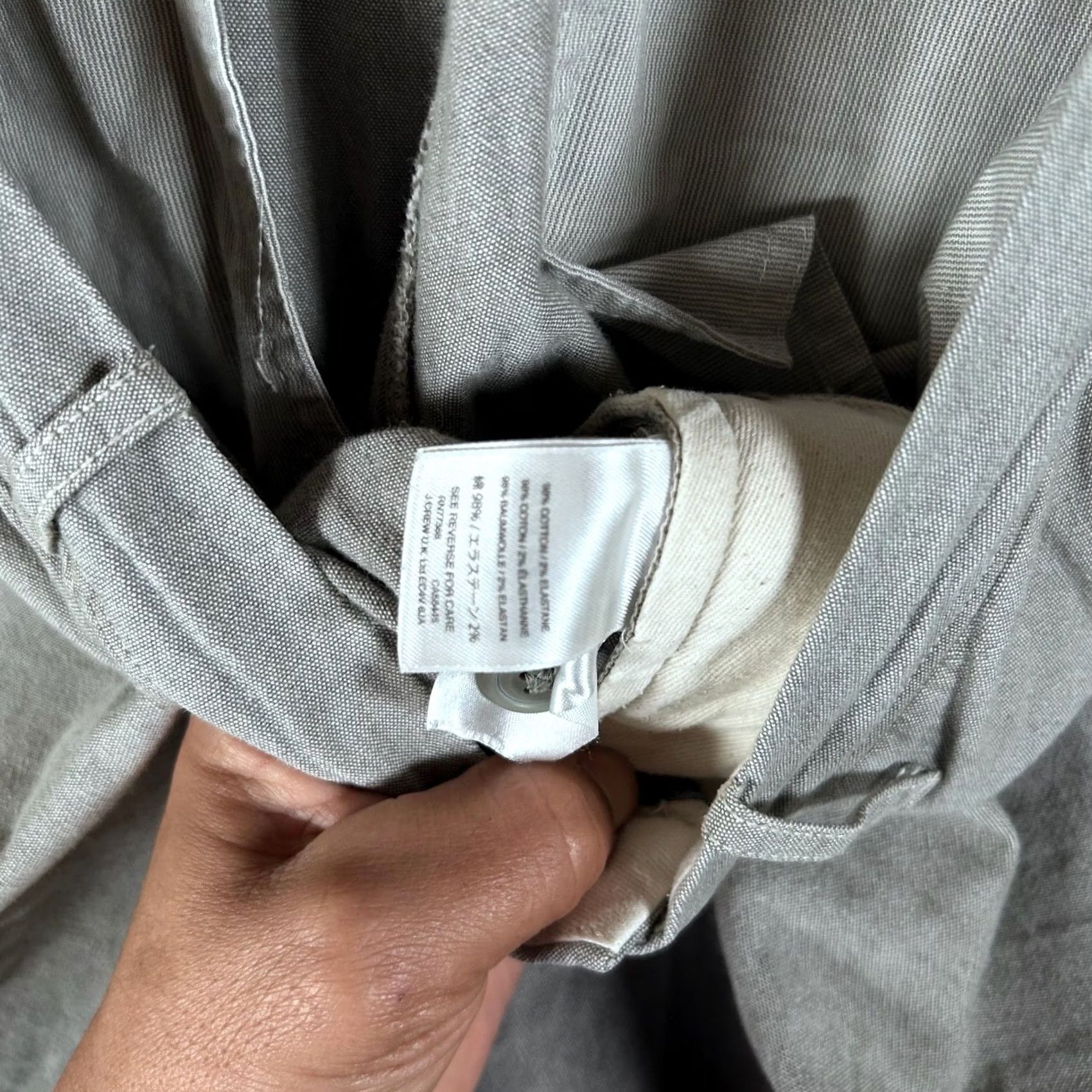 J.Crew J.CREW 484 Stretch Chino Pants Men - 36x32 Gray Cotton Blend Flat Front Trousers Size US 36 / EU 52 - 4 Thumbnail