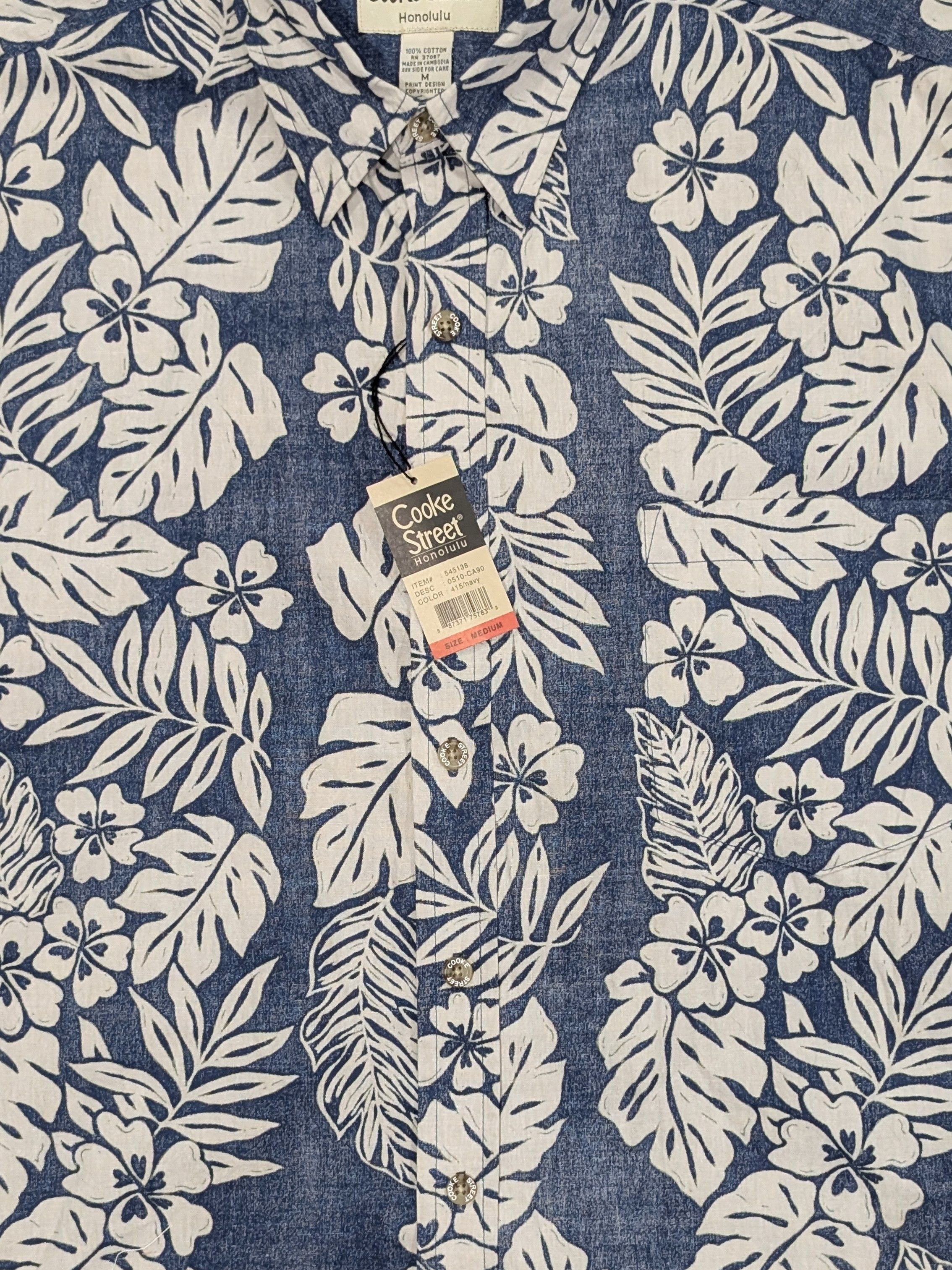 Vintage Vintage Cooke Street blue floral Hawaiian shirt - SIZE M Size US M / EU 48-50 / 2 - 2 Thumbnail