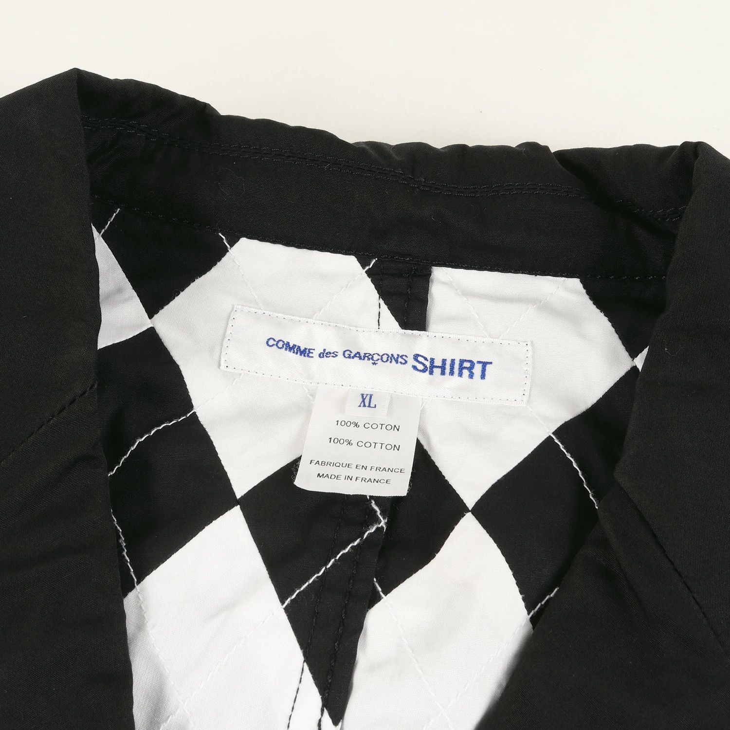Comme des Garcons SHIRT Jacket Harlequin Check Quilted Lining 3B Tailored Black Size US XL / EU 56 / 4 - 8 Thumbnail