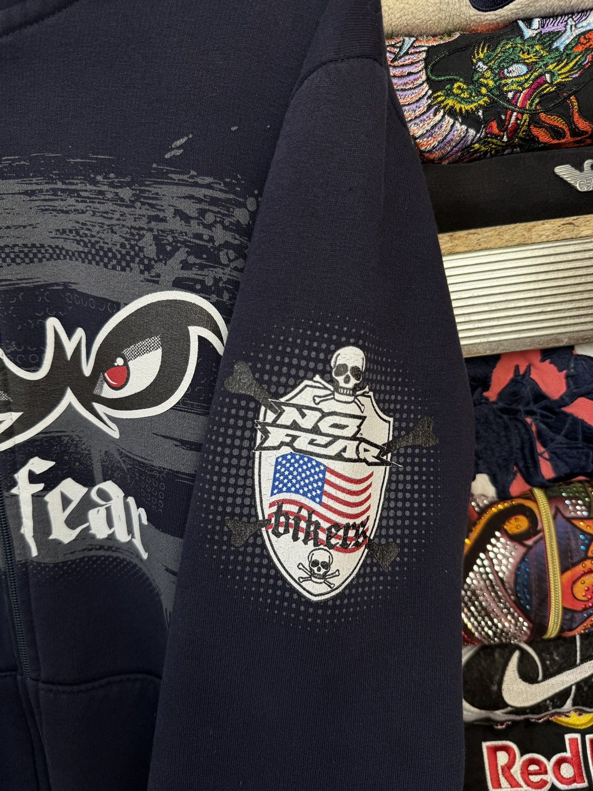 No Fear CRAZY Vintage No Fear Zip-Up Hoodie Size US L / EU 52-54 / 3 - 4 Thumbnail