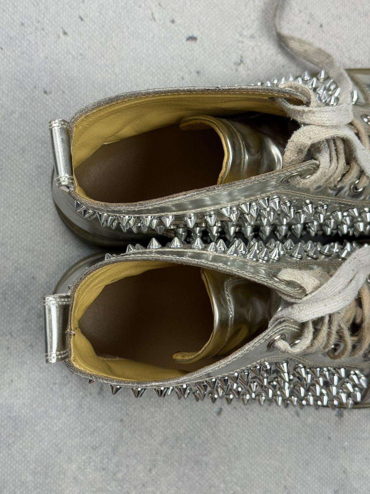 Christian Louboutin Christian Louboutin Louis Flat Antispecchio Spike Silver Size US 9 / EU 42 - 15 Thumbnail