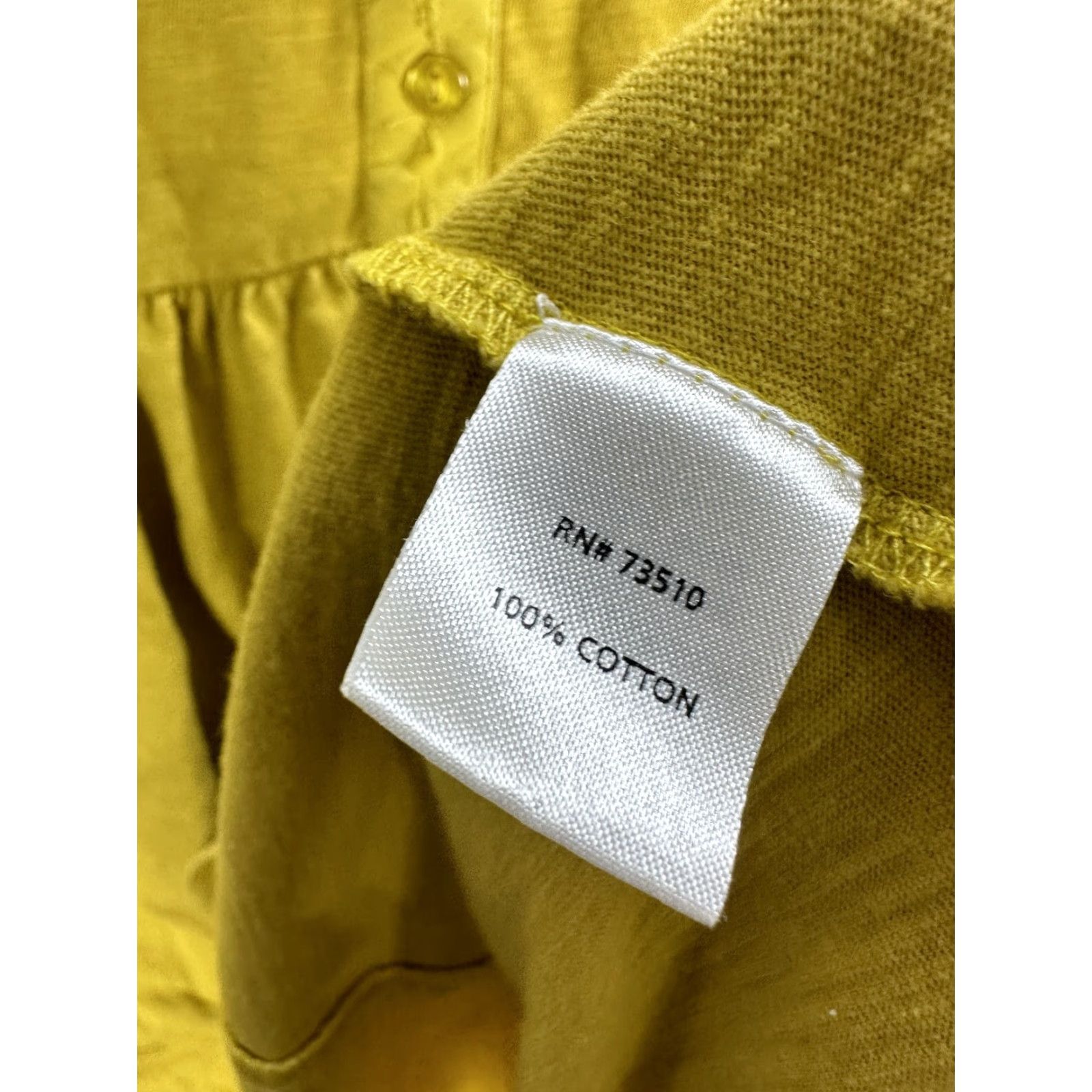 Vintage Uncle Frank Mustard Yellow Oversized Shirt Blouse Top Relaxed Cotton Sz S/M Womens Short Sleeve V-Neck Size S / US 4 / IT 40 - 7 Thumbnail