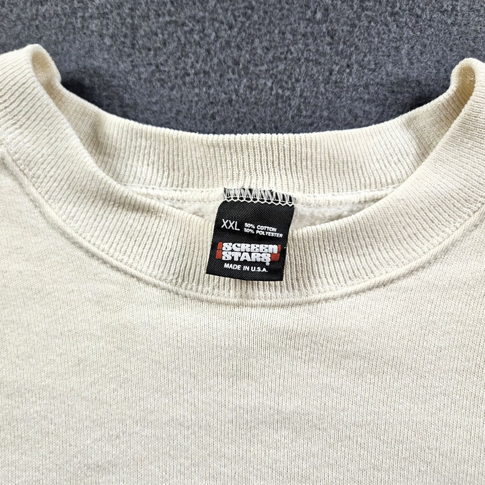 Vintage VINTAGE 80s Toughman Championship Made In USA Crewneck Sweatshirt XXL RARE Screen Stars White USA 80s Mens Pullover Sweatshirt Size US XXL / EU 58 / 5 - 5 Thumbnail