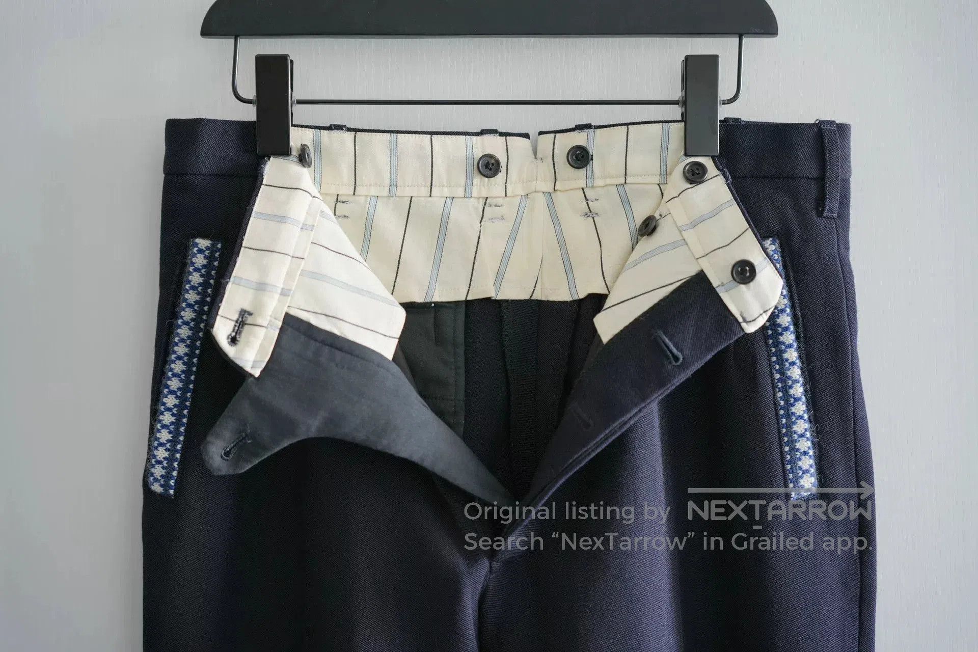 Yohji Yamamoto Yohji Yamamoto Blue and White Pants. Size US 42 / EU 58 - 6 Thumbnail