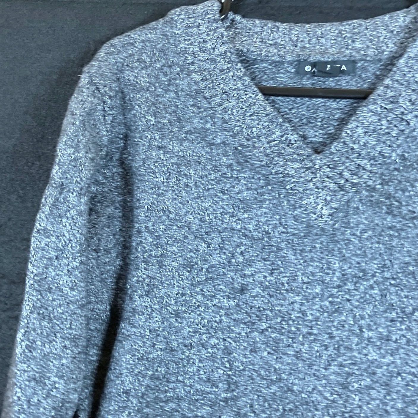 Athleta Athleta Womens Sweater Charcoal Vital V Neck Tunic Pullover Wool Cashmere S Size S / US 4 / IT 40 - 4 Thumbnail