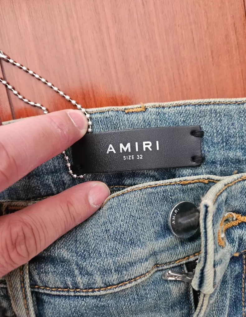 Amiri Amiri embroidered badge patched denim Size US 32 / EU 48 - 4 Thumbnail