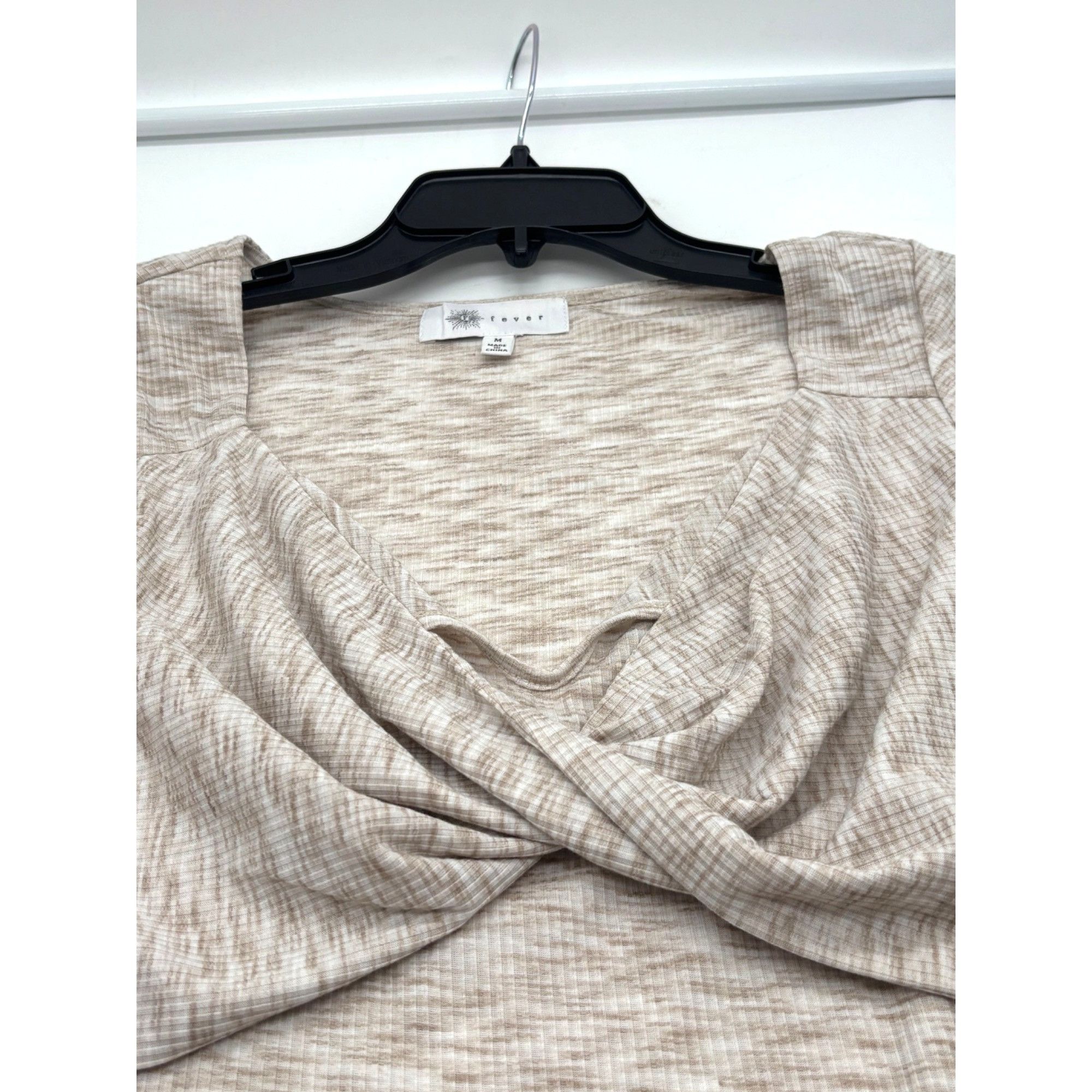 Other Fever Spaced-Dyed Twist-Front Top, Sand, Sz. M Size M / US 6-8 / IT 42-44 - 6 Thumbnail