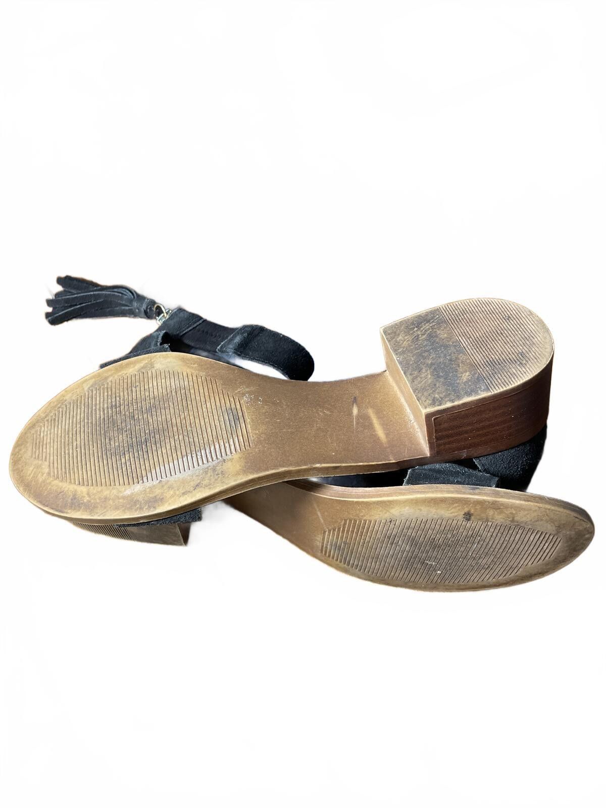 Steve Madden Steve Madden Leather Women's 8.5 Suede Sandals Fringe Boho Size US 8.5 / IT 38.5 - 5 Thumbnail