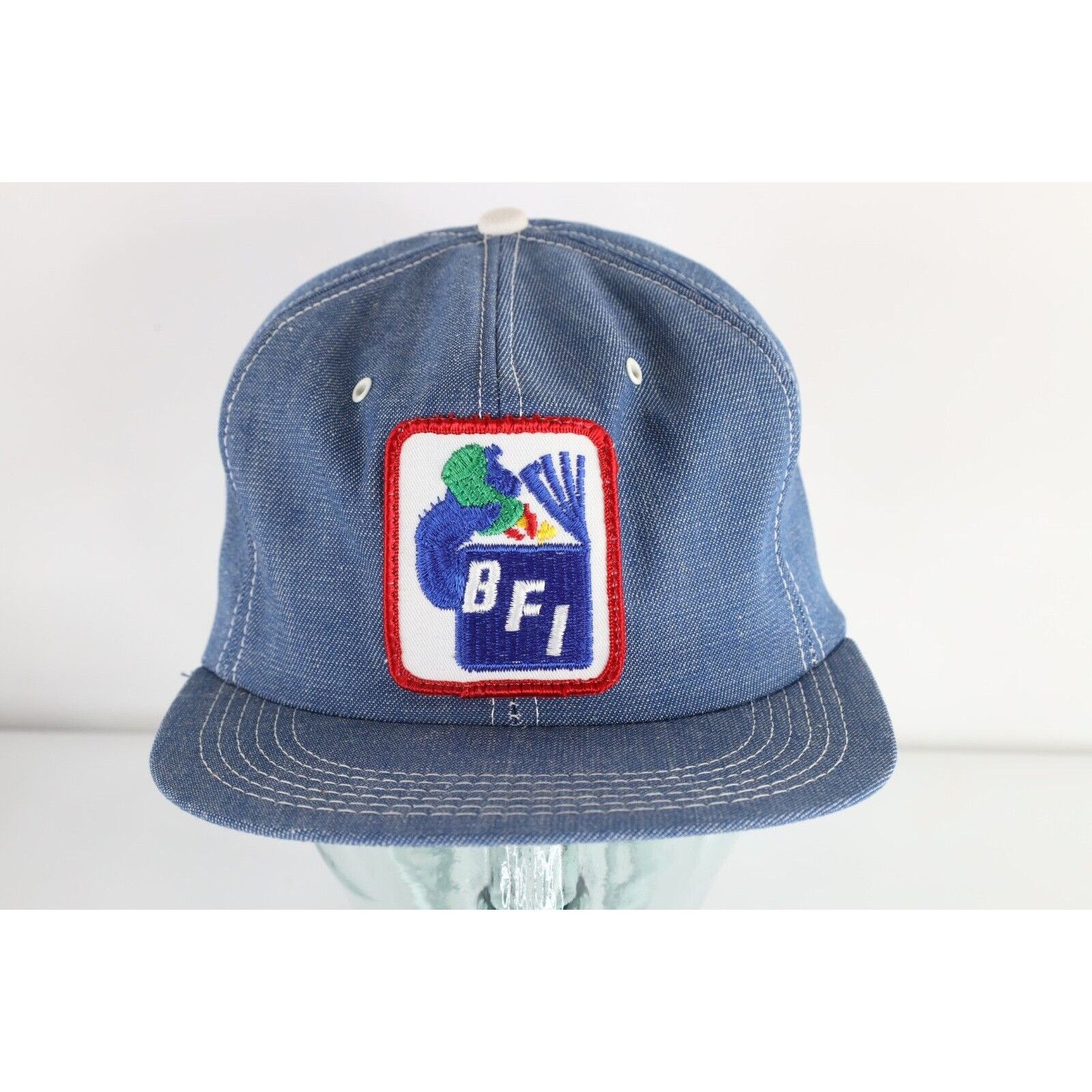 Vintage Deadstock Vintage 80s K Brand BFI Garbage Can Patch Hat Size ONE SIZE - 1 Thumbnail