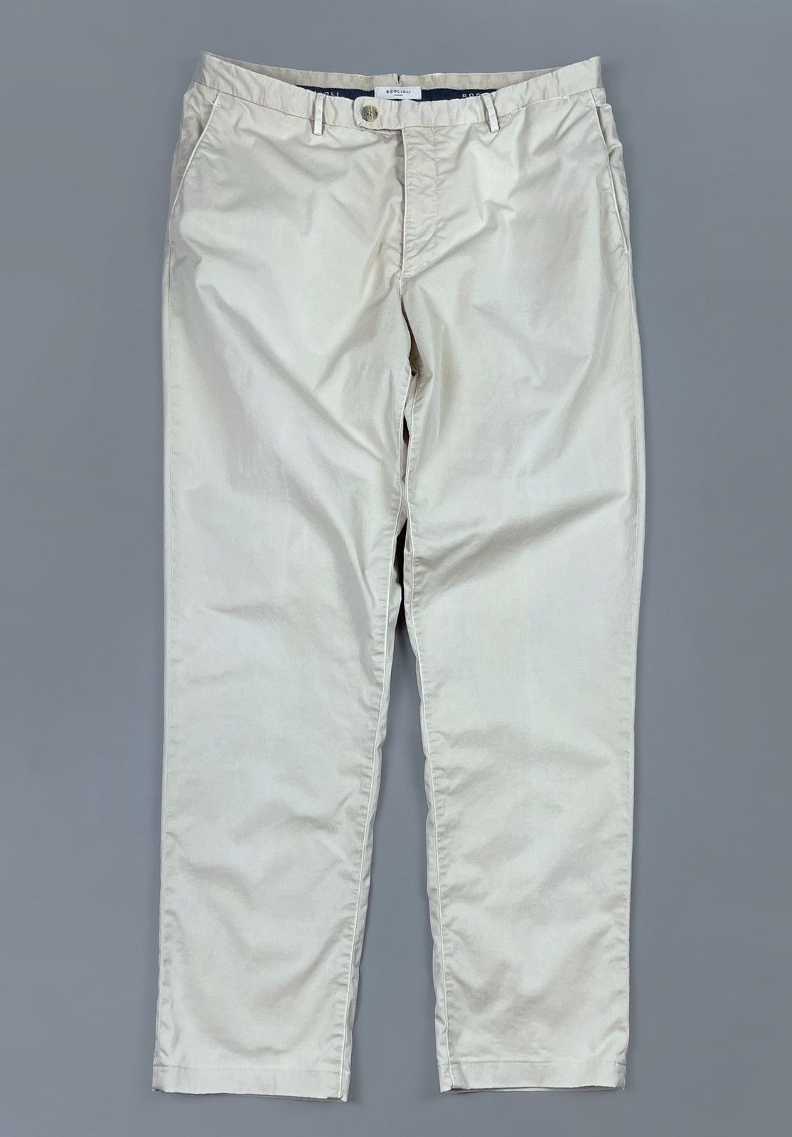Boglioli Men's BOGLIOLI Milano Flat Front Beige Chino Pants Size 50 Size US 34 / EU 50 - 1 Thumbnail