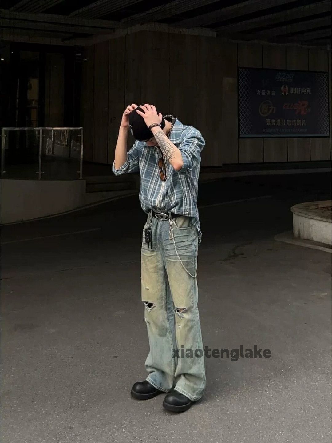 Jean × Vintage washed faded punk grunge damaged stain rusty jeans Size US 32 / EU 48 - 1 Thumbnail