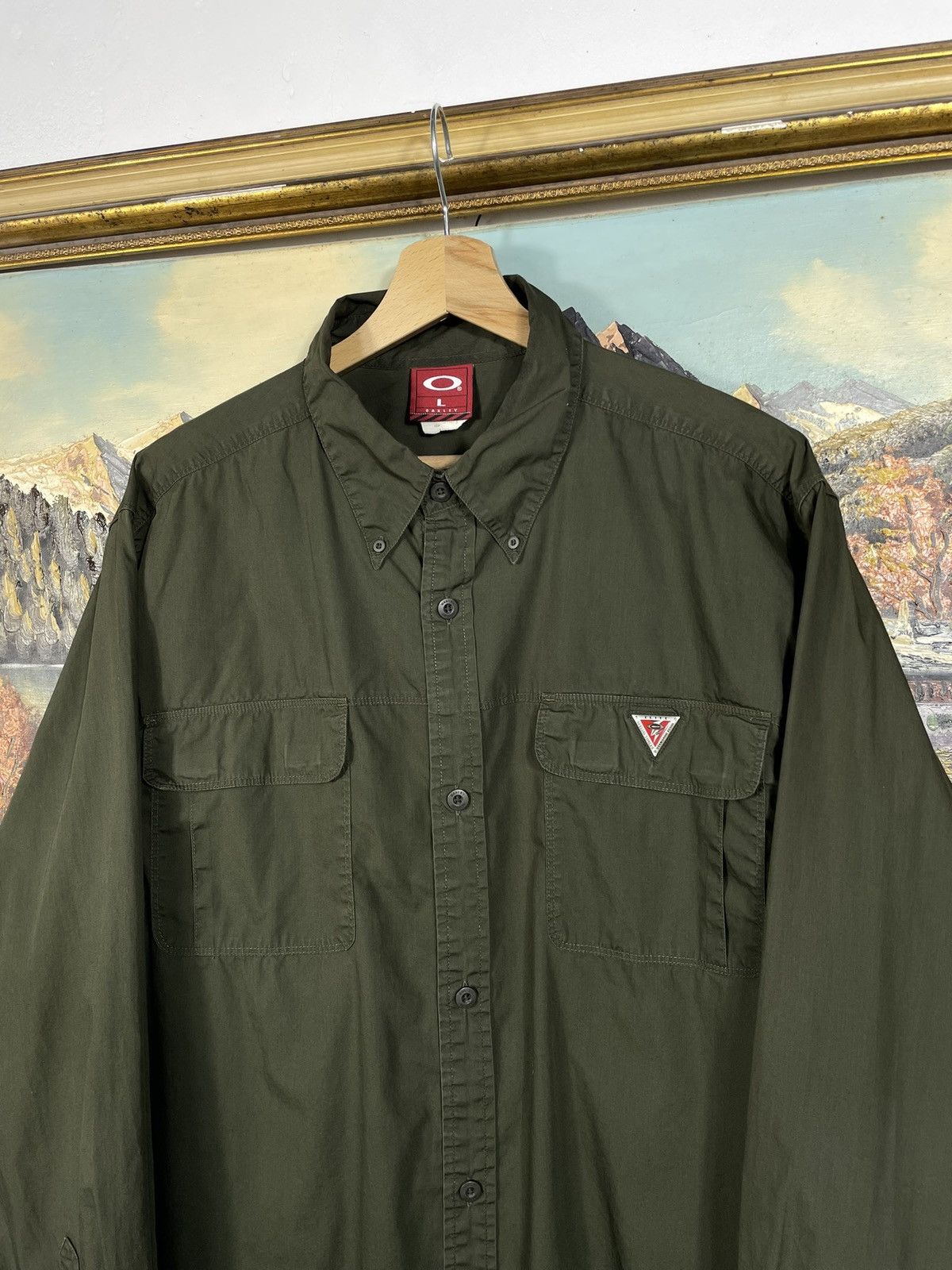 Oakley Oakley Vintage 90s Buttom Ups Shirt Gorpcore Streetwear Swag Size US L / EU 52-54 / 3 - 4 Thumbnail
