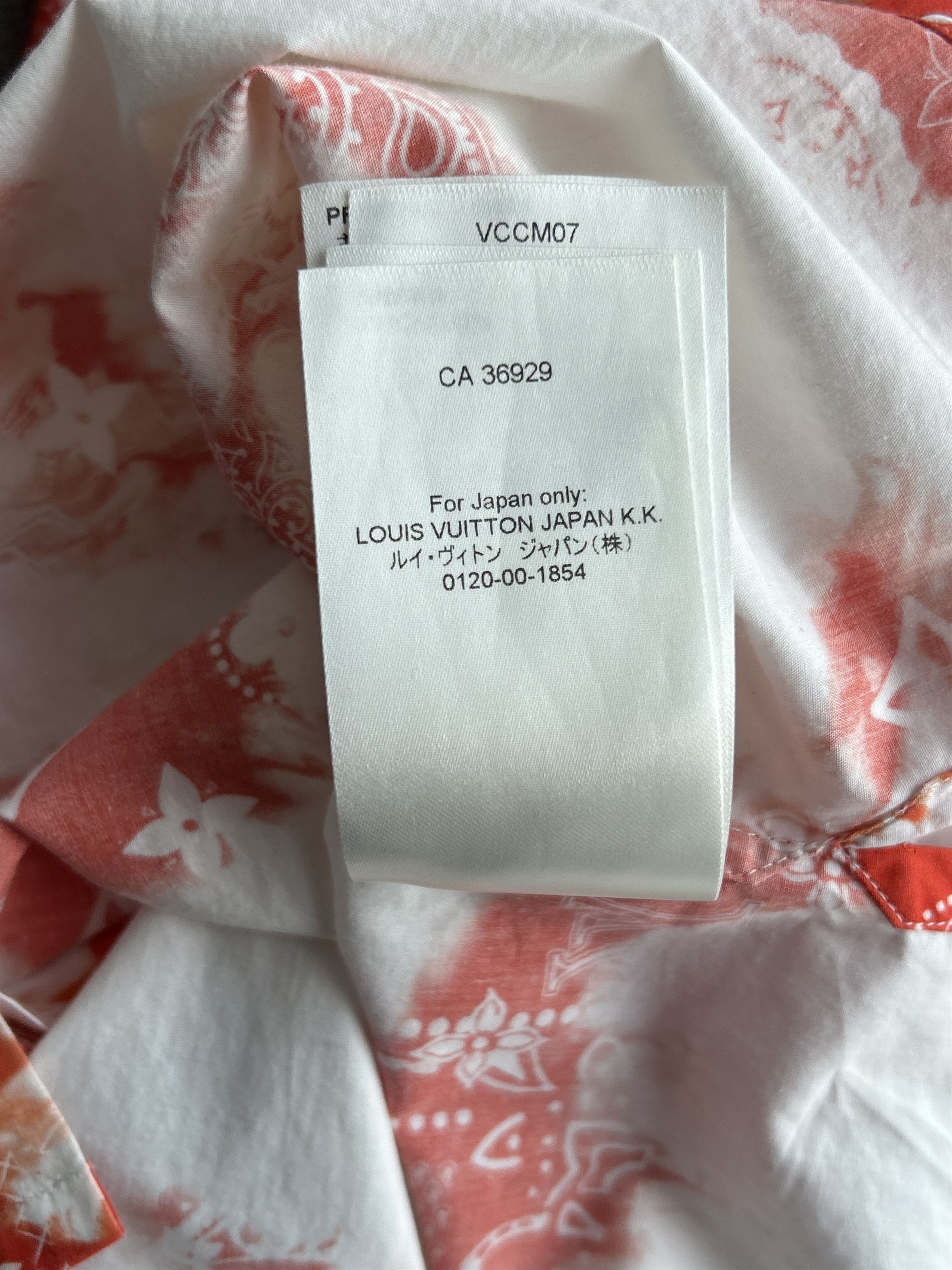 Louis Vuitton Red Bandana Bleached Short Sleeve Button Up Shirt Size US XS / EU 42 / 0 - 8 Thumbnail