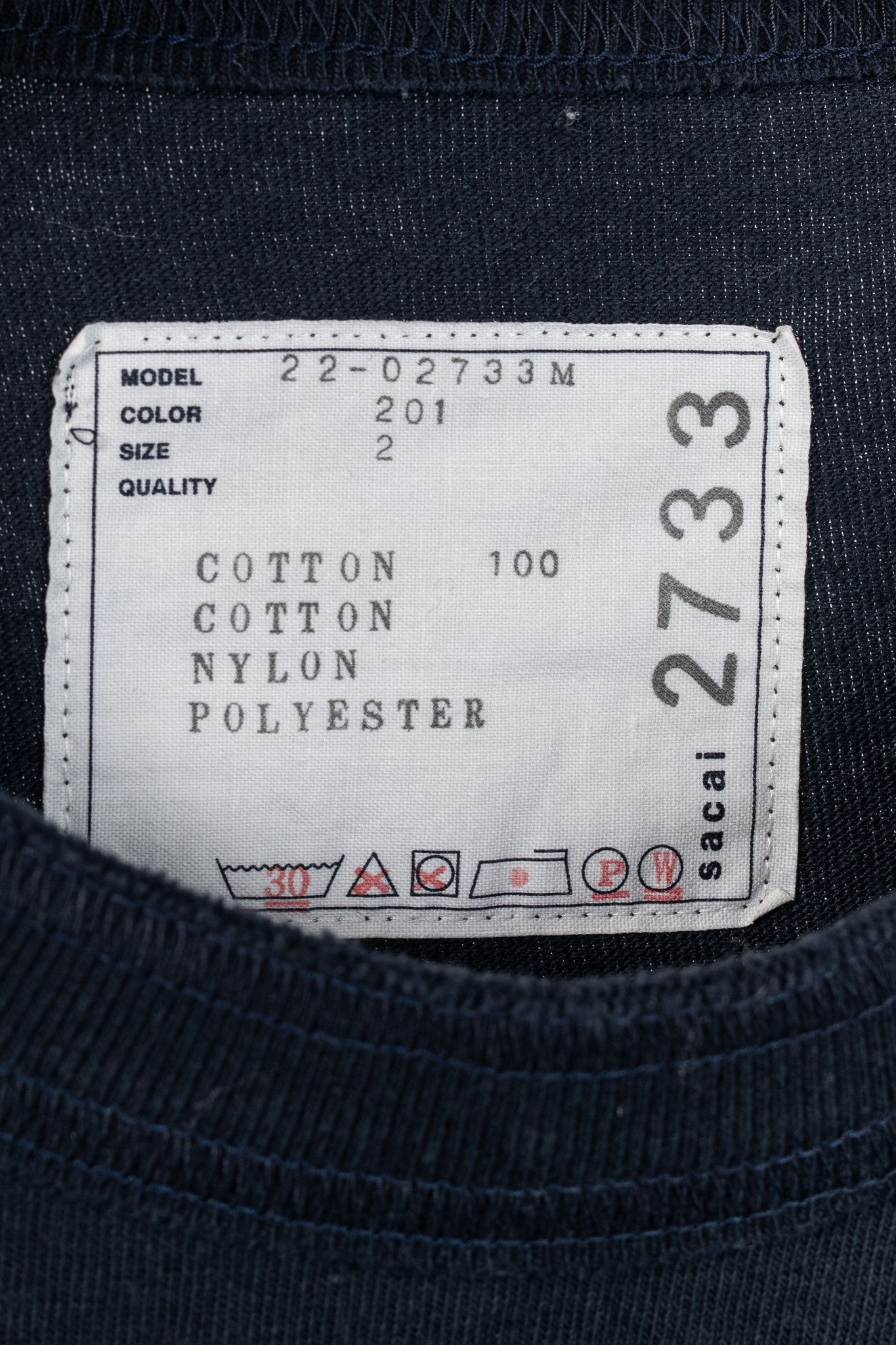 Sacai Sacai Navy Cotton-Jersey Layered T-Shirt Size US M / EU 48-50 / 2 - 4 Thumbnail