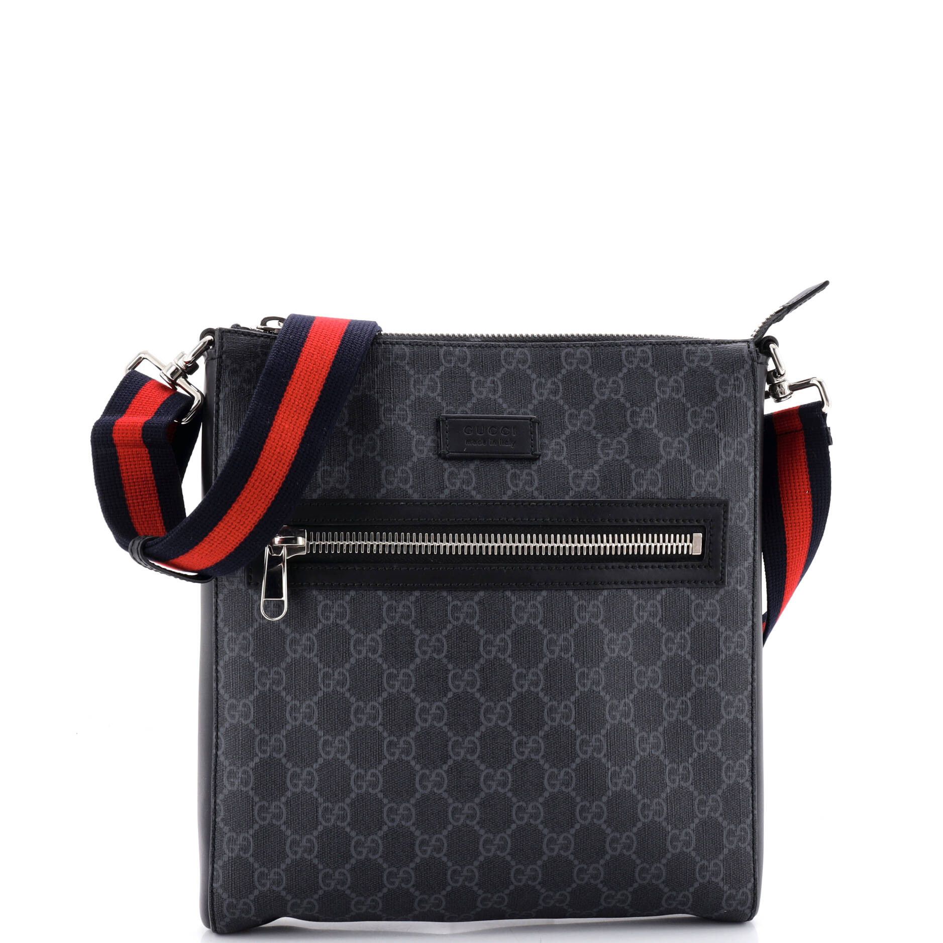 Gucci Web Strap Front Zip Messenger Bag Size ONE SIZE - 1 Thumbnail