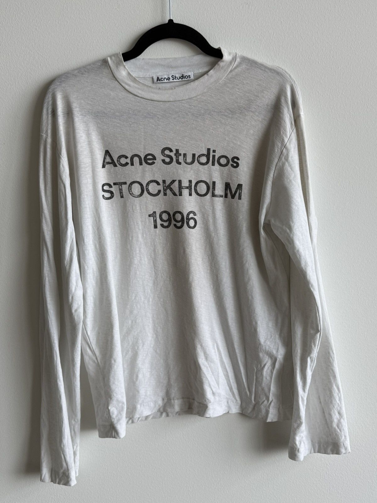 Acne Studios Logo Long Sleeve T-Shirt Size US XXS / EU 40 - 2 Thumbnail