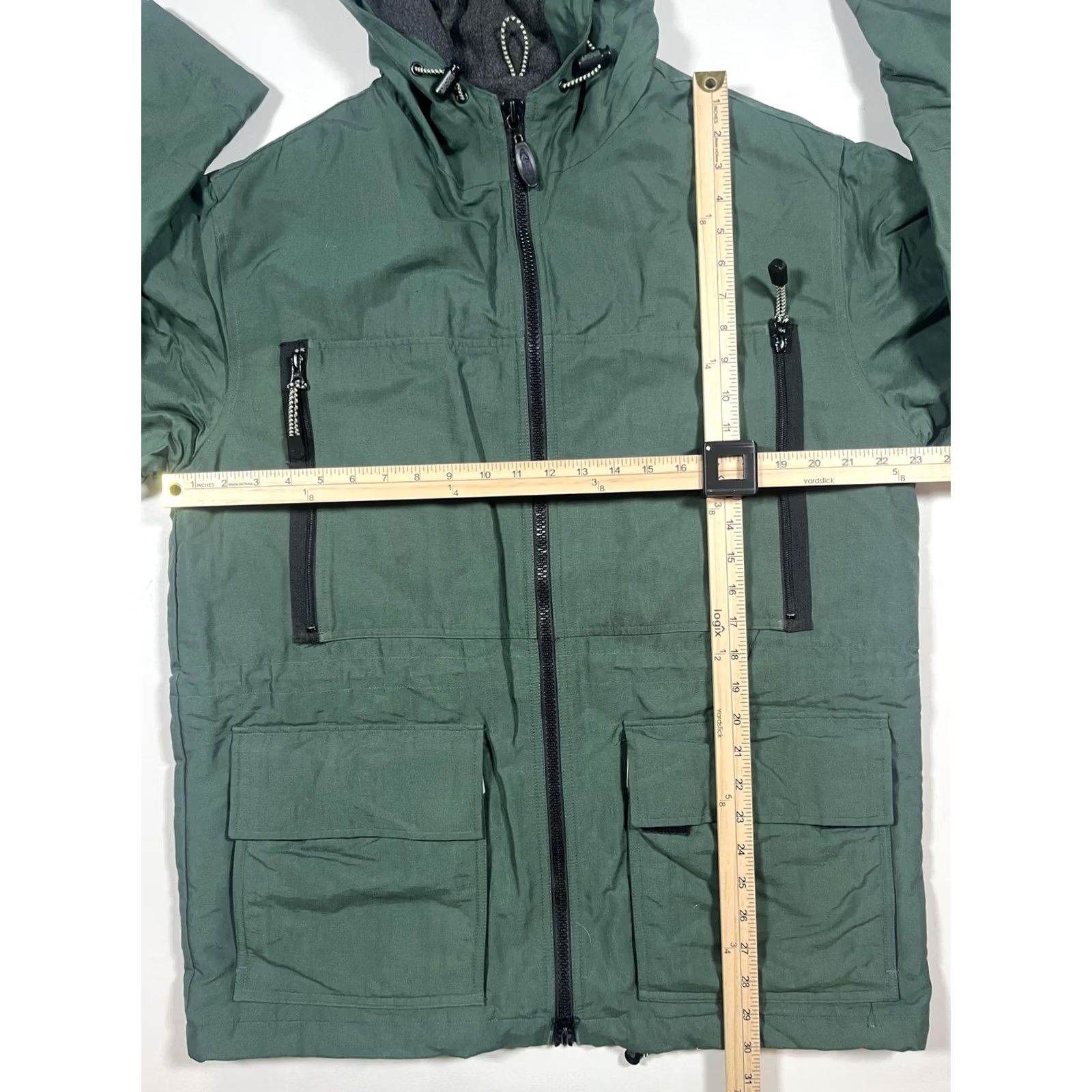 Vintage Structure Sport Jacket Mens Small Green Hooded Insulated Parka Outdoor Pockets Size US S / EU 44-46 / 1 - 6 Thumbnail
