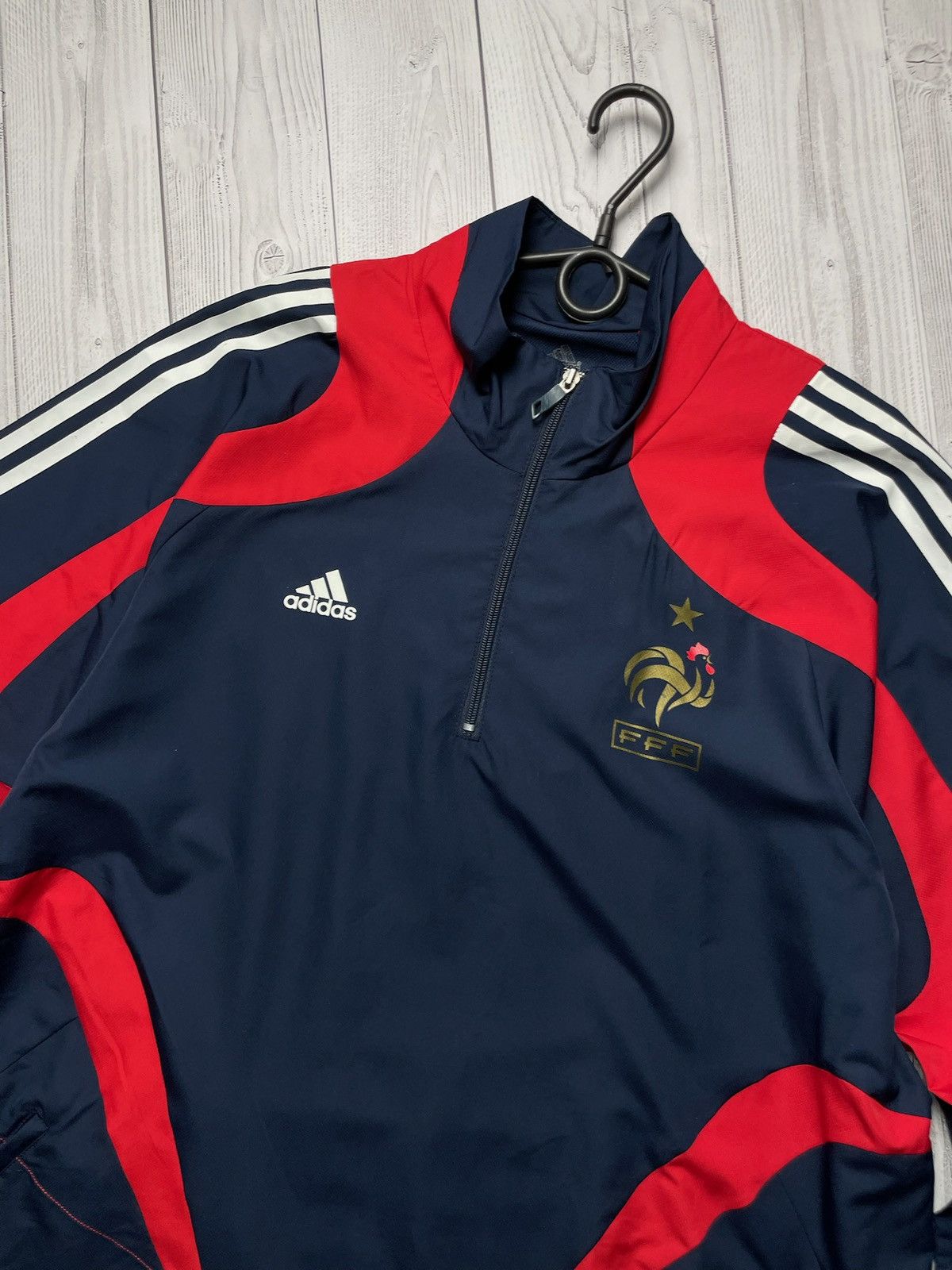 Adidas × Vintage Vintage adidas France soccer jacket size XL logo Size US XL / EU 56 / 4 - 3 Thumbnail