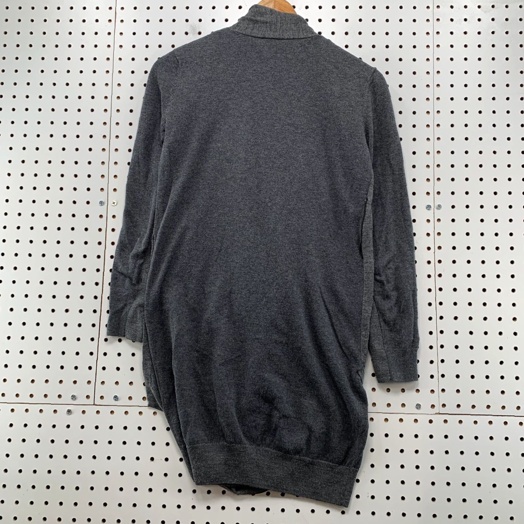 Allsaints AllSaints Wool Sweater Dress Black Gray Women 4 Zipper Shoulder Drina Drape Knit Crew Neck Short Dress A-Line Wool dress Womens 90s? Size S / US 4 / IT 40 - 2 Thumbnail
