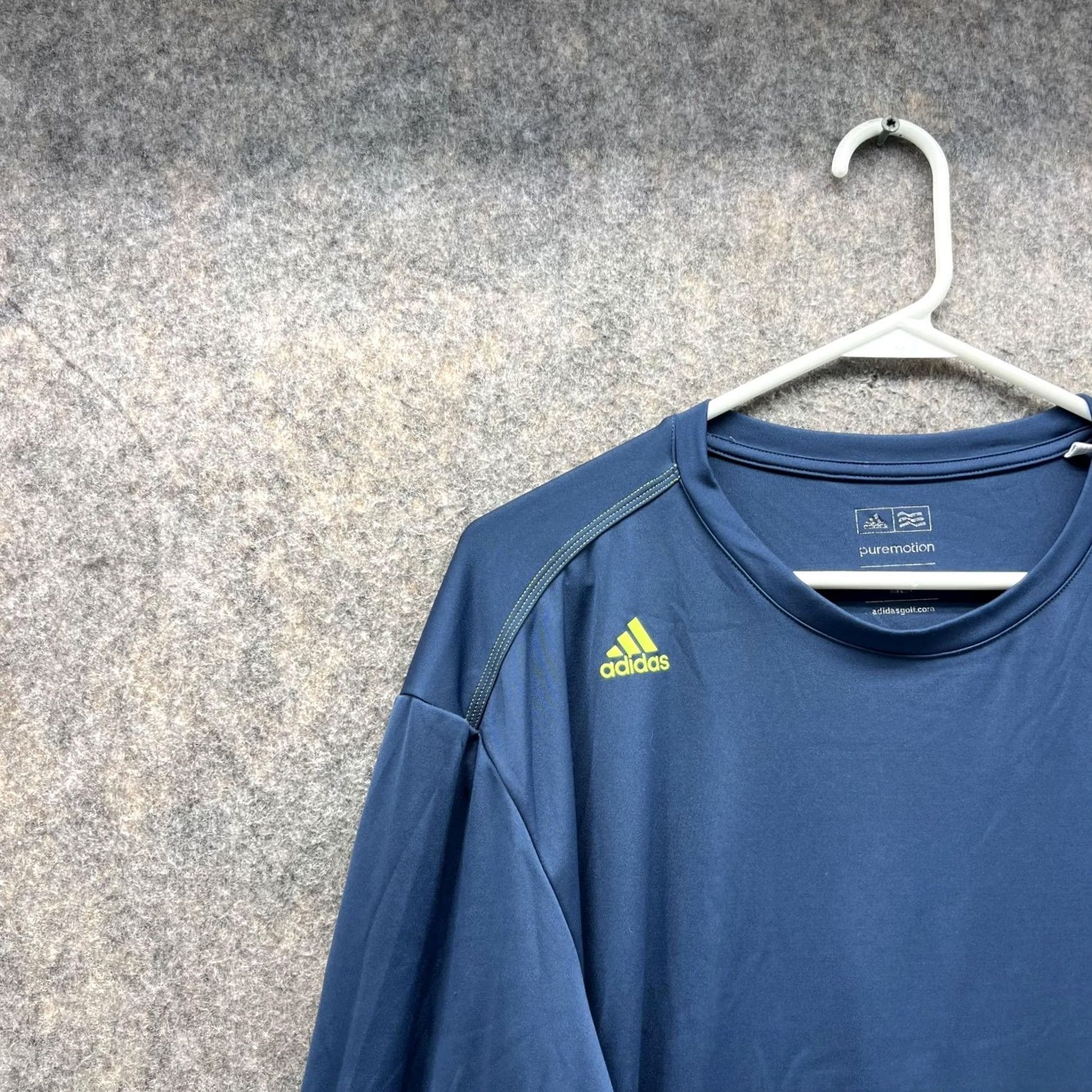 Adidas Adidas Shirt Men Medium Trefoil Blue Navy Pure Motion Polyester Crewneck Spandex Vintage No Size US M / EU 48-50 / 2 - 3 Thumbnail