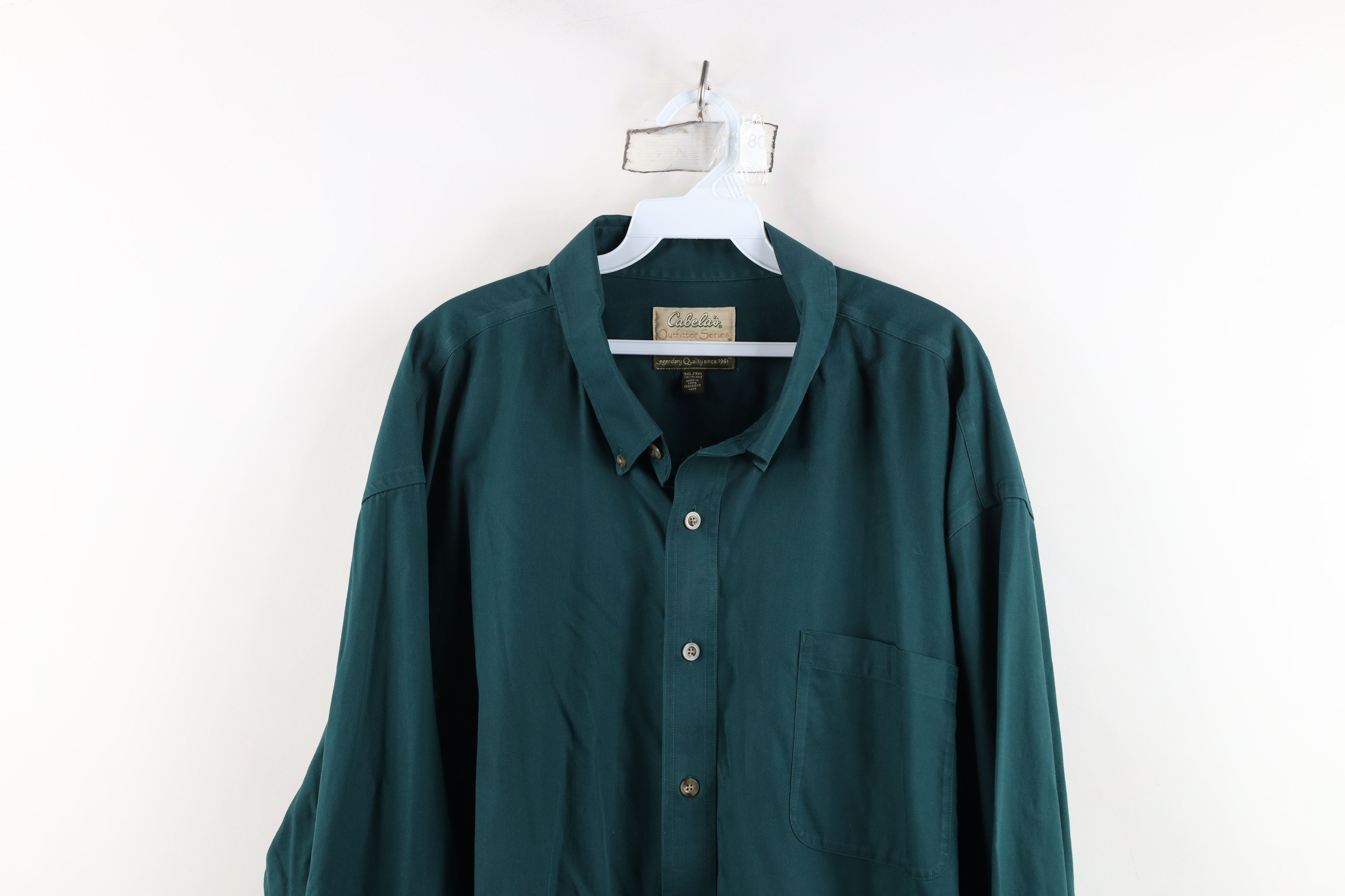 Cabelas Vintage Cabelas Blank Heavyweight Collared Button Down Shirt Size US XXL / EU 58 / 5 - 2 Thumbnail