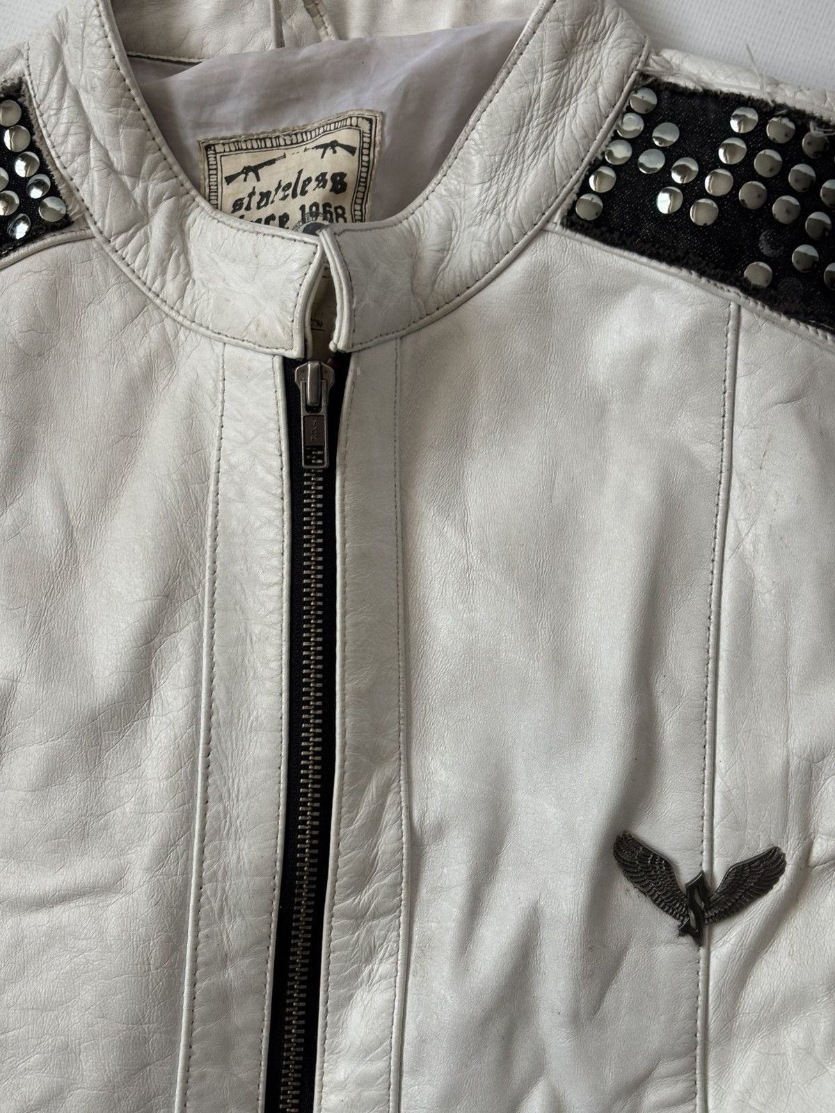 Vintage Vintage Stateless Zipper leather jacket Size US XL / EU 56 / 4 - 9 Thumbnail