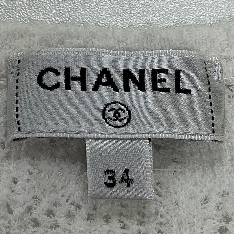 Chanel Chanel 22P white flower relief towel fleece knitted short Size XXS / US 00 / IT 34 - 3 Thumbnail