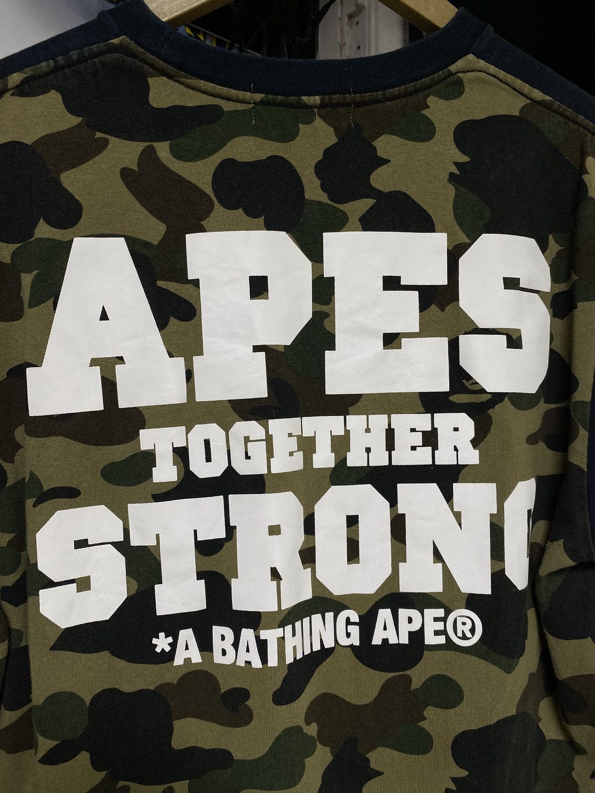 Bape A Bathing Ape Green Camo Bape T-Shirt Fits Medium Size US M / EU 48-50 / 2 - 8 Thumbnail