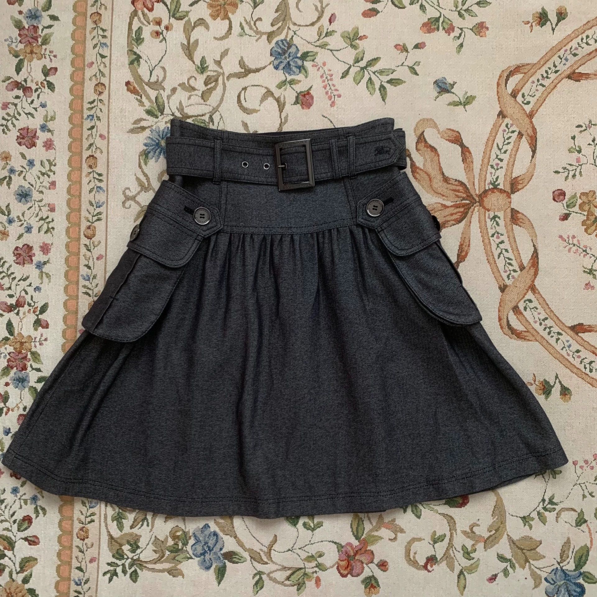 Burberry Burberry High-Waist Belted Mini Skirt - dmc Size US 26 / EU 42 - 1 Thumbnail